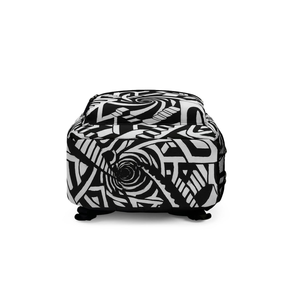 Trippy Black and White Backpack