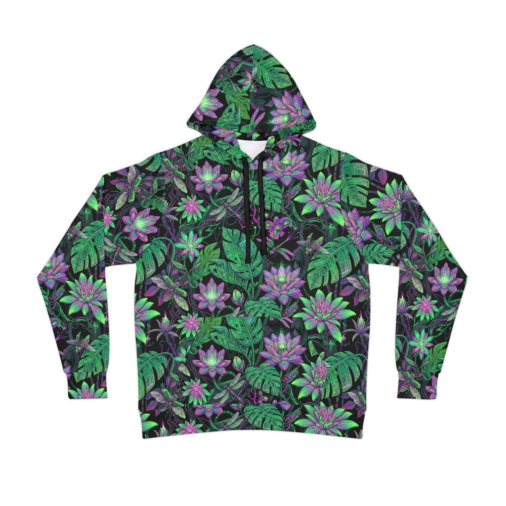 Tropical Lotus Athletic Hoodie — All-Over Print Floral Sports Hoodie