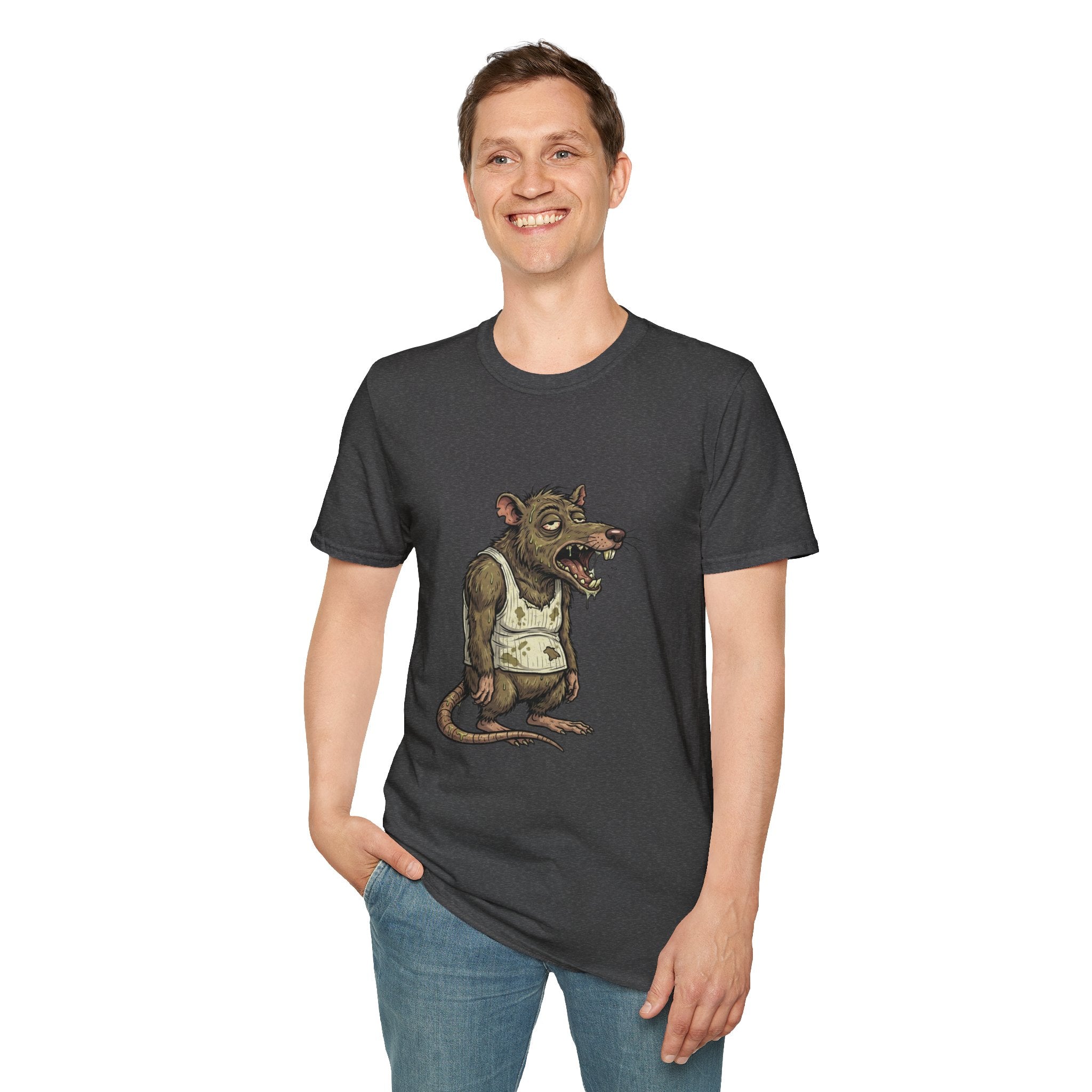 Rat Monster Graphic T-Shirt — Grungy Vintage Creature Art Tee