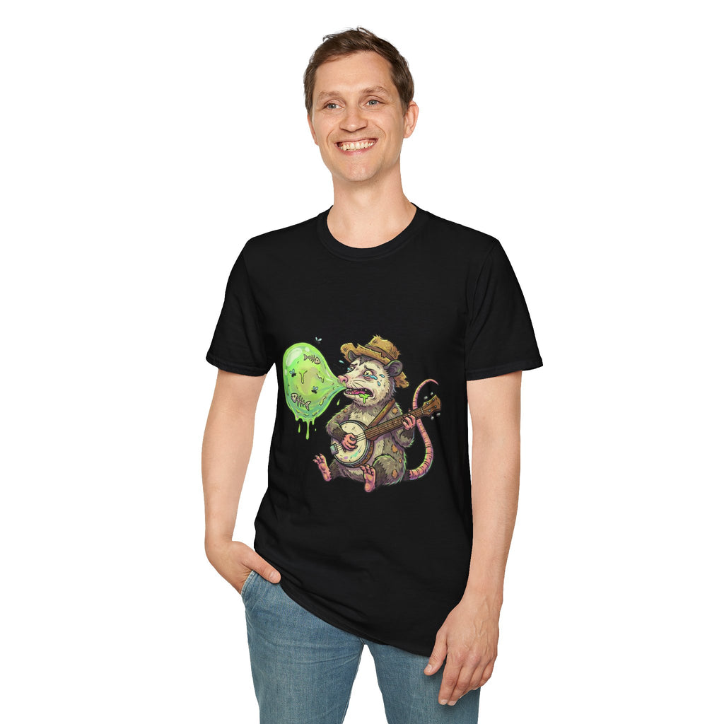 Ghost-Breath Possum T-Shirt — Creepy Cute Possum with Slime Bubble