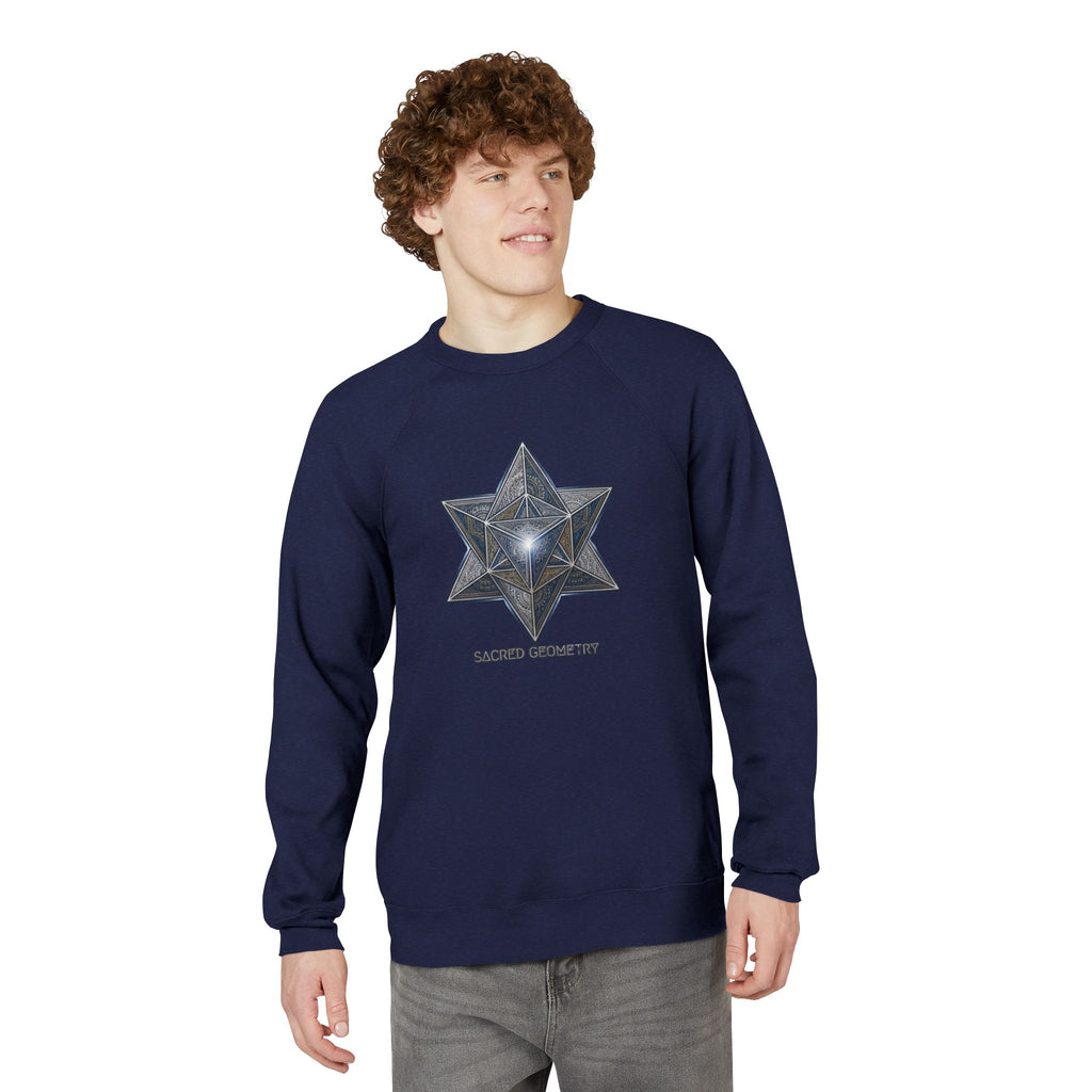 Sacred Geometry Star Sweatshirt - Mystic Merkabah Crewneck