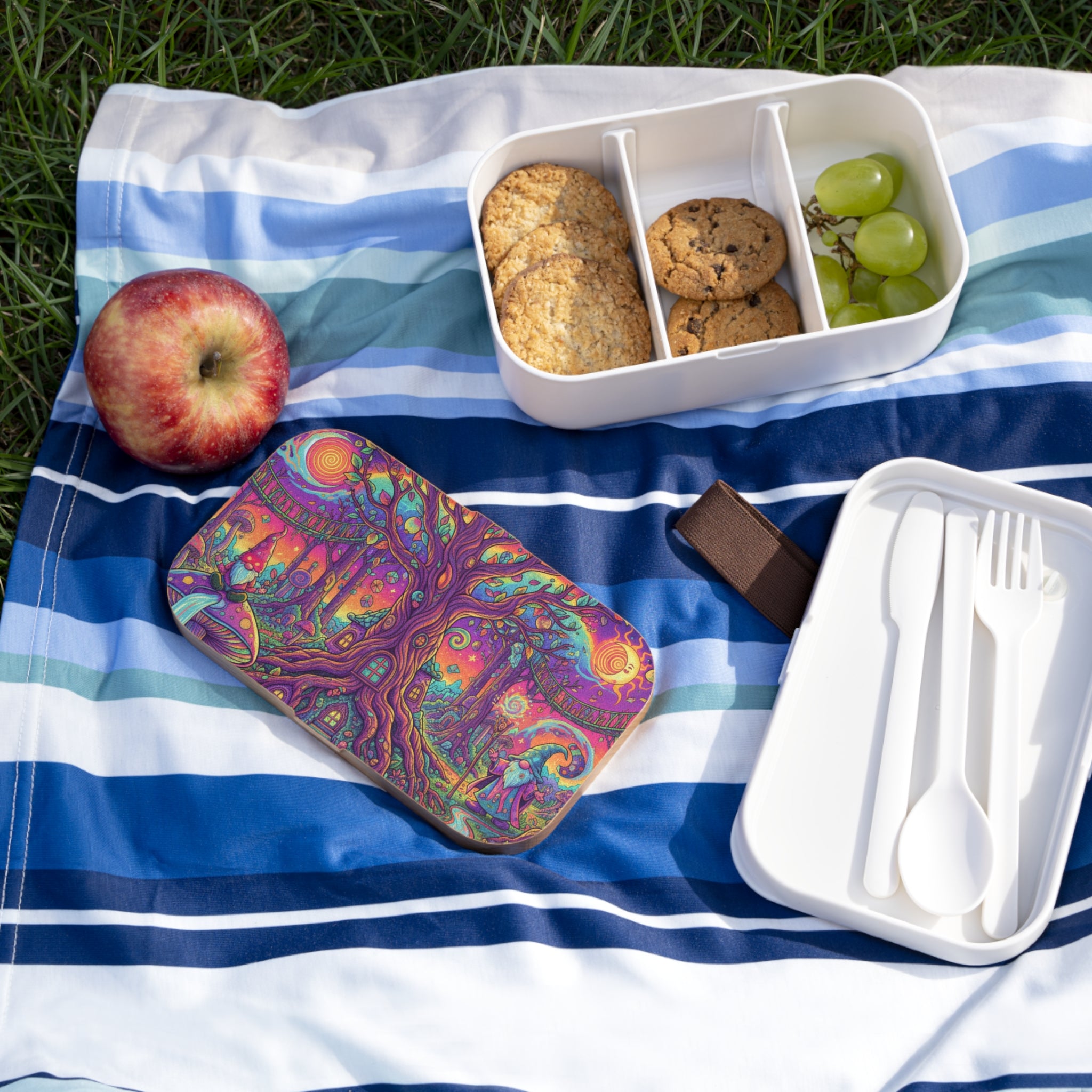 Whimsical Bento Lunch Box, Colorful Food Container, Magical Picnic Accessory, Eco-Friendly Meal Prep, Fun Kids Lunch Box, Unique Gift Idea