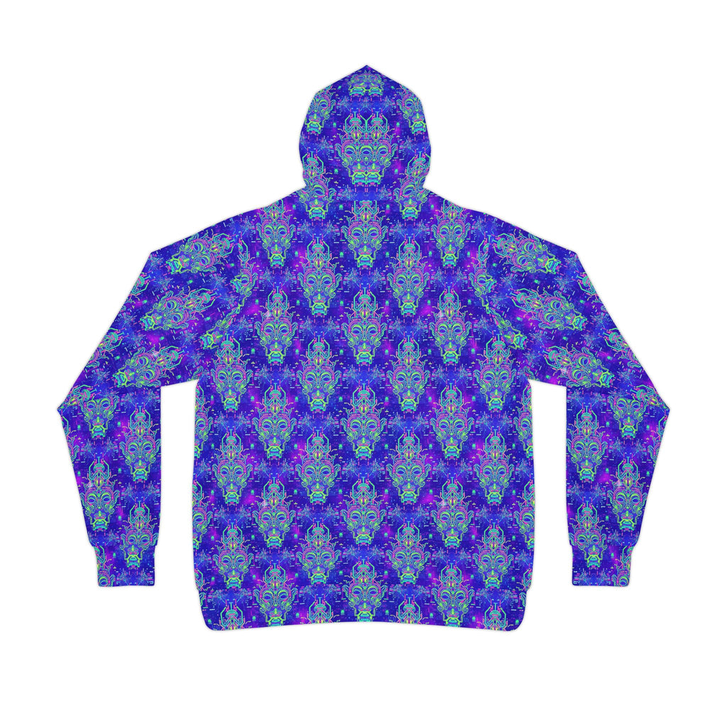 Psychedelic Blue Kaleidoscope Athletic Hoodie