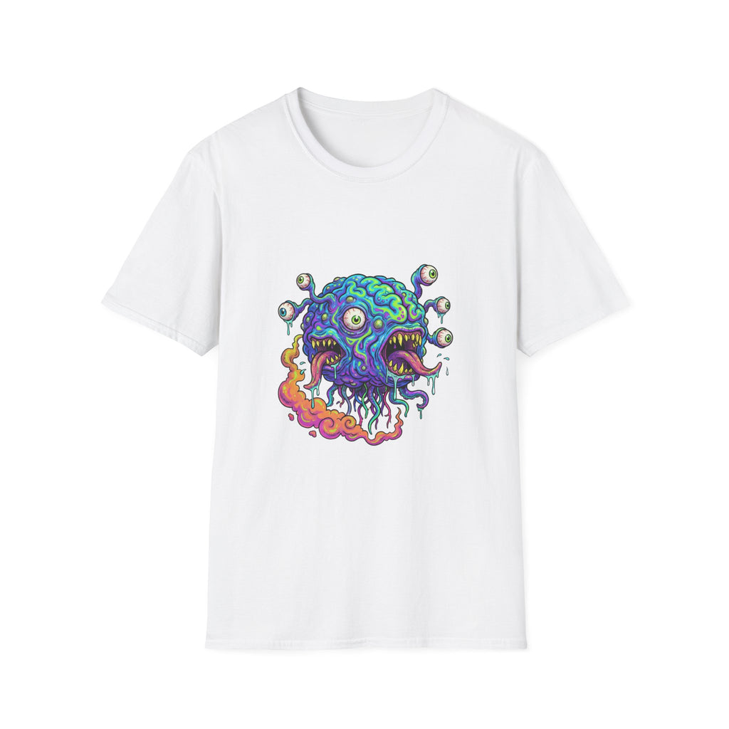 Psychedelic Monster T-Shirt — Colorful Eyeball Brain Graphic Tee