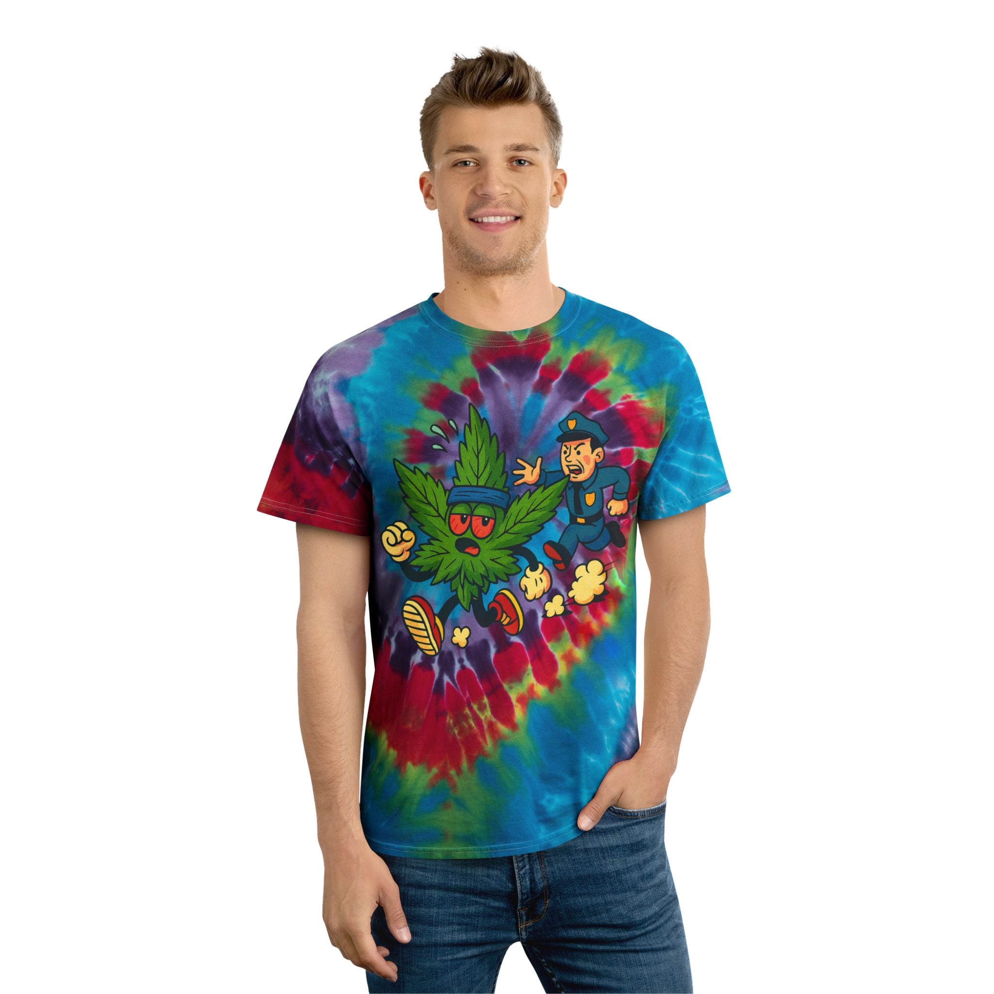 Running Bud Spiral Tie-Dye Tee