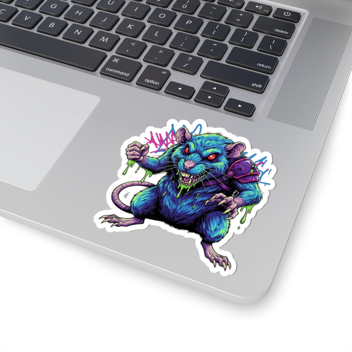 Gritty Graffiti Rat Kiss-Cut Stickers | Edgy Decor, Laptop Stickers, Urban Art, Fun Gifts, Unique Collectibles