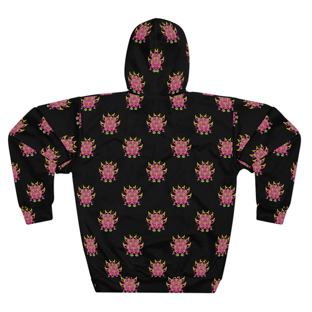 Patterned Unisex Pullover Hoodie - Floral Design
