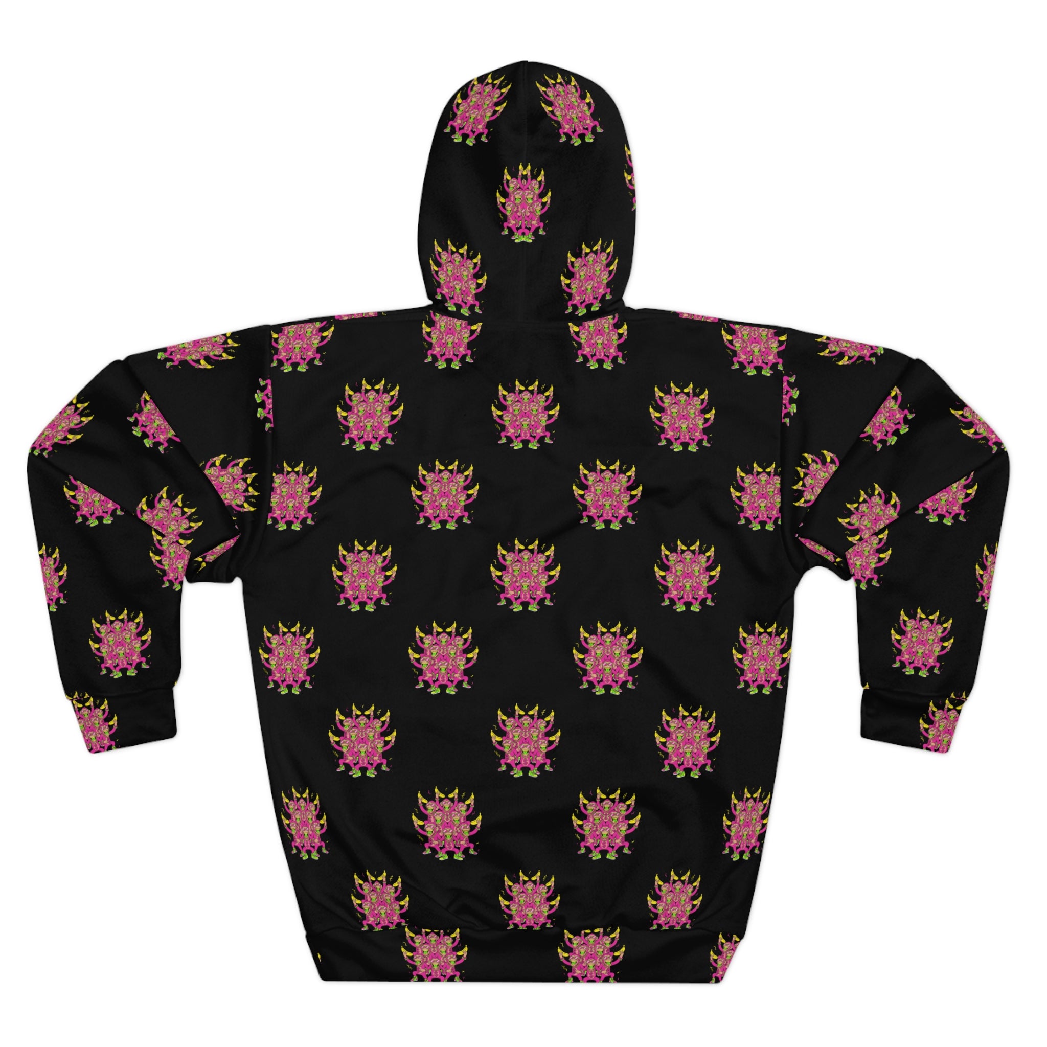 Patterned Unisex Pullover Hoodie - Floral Design