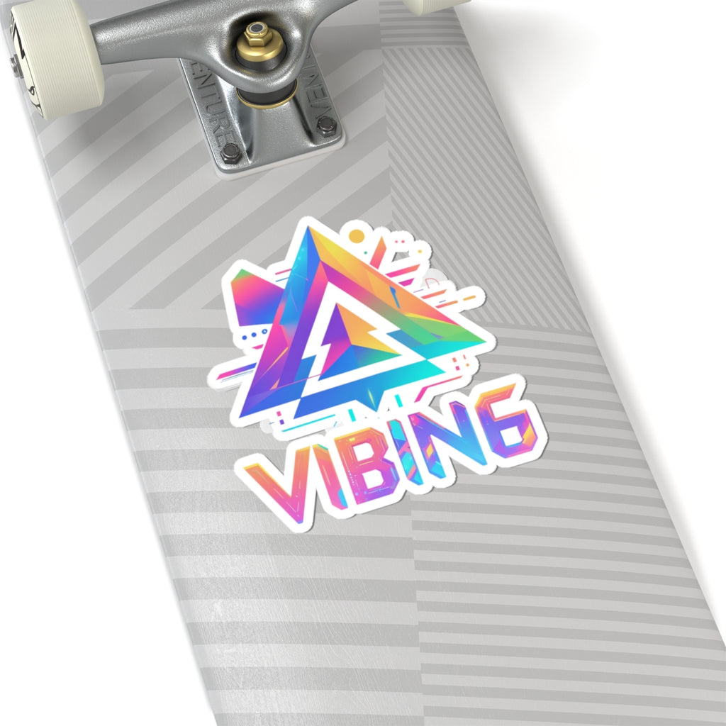 Vibing Stickers - Colorful Geometric Design, Perfect for Laptops, Journals, Water Bottles, Gifts, and More!