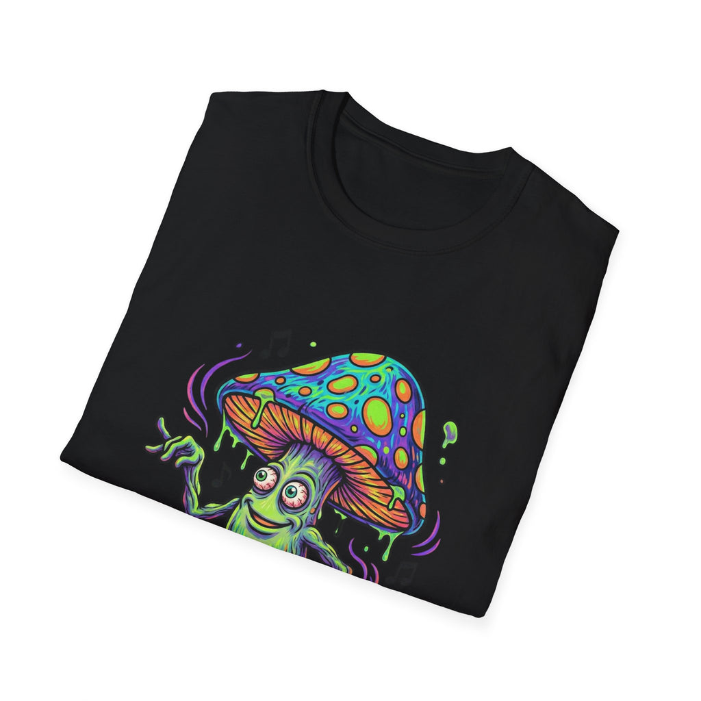 Psychedelic Mushroom Monster T-Shirt — Neon Trippy Fungi Graphic Tee