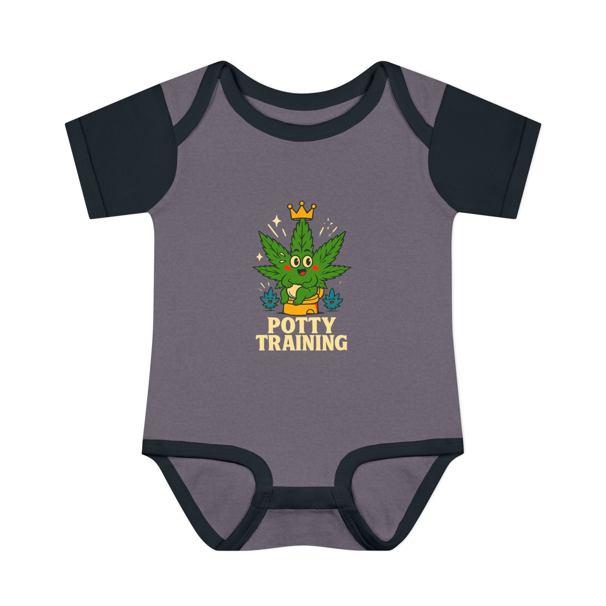 Potty Training Baby Bodysuit - Cute Cannabis Theme for New Parents
