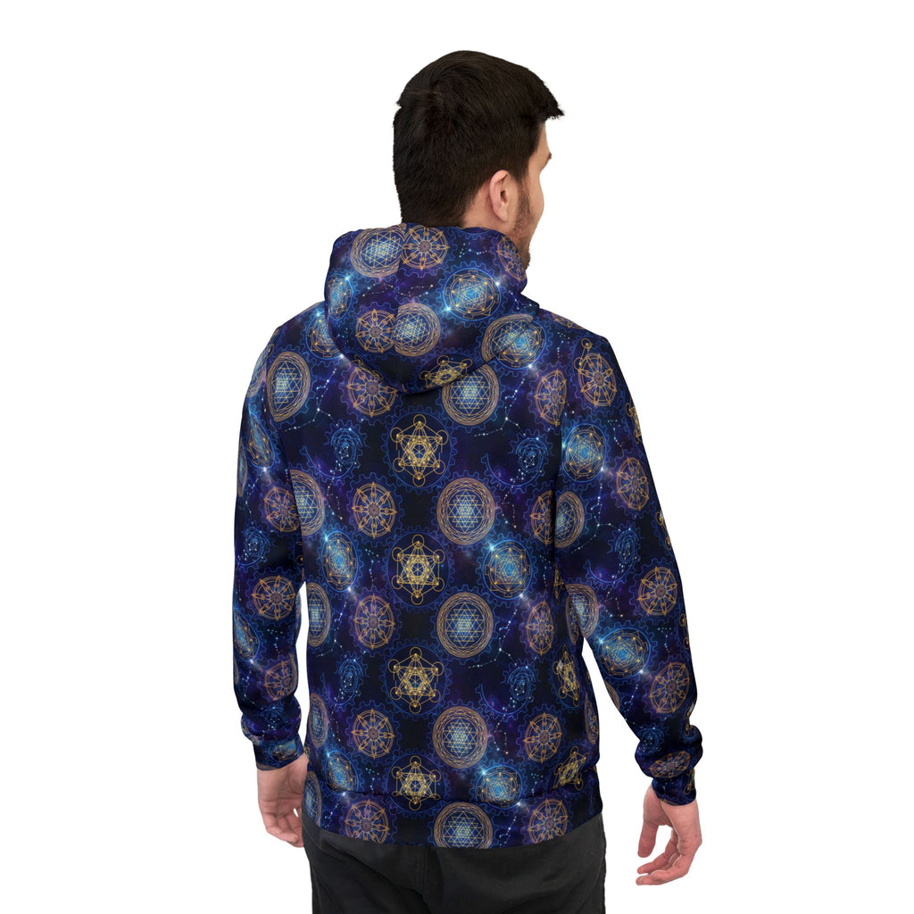 Galaxy Mandala Athletic Hoodie - Cosmic Star Pattern Full-Print Hoodie