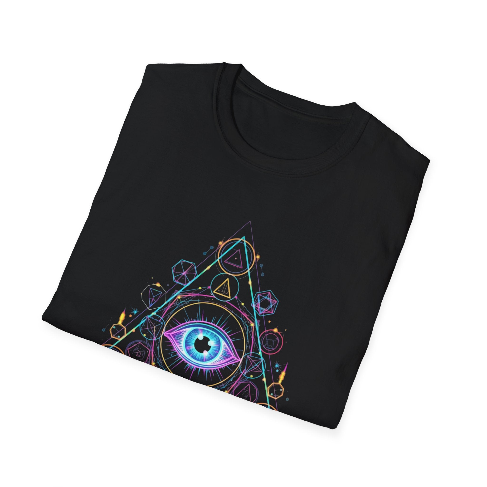 Mystical Eye Graphic T-Shirt | Unisex Softstyle Tee, Boho Shirt, Festival Wear, Spiritual Gift, Casual Style