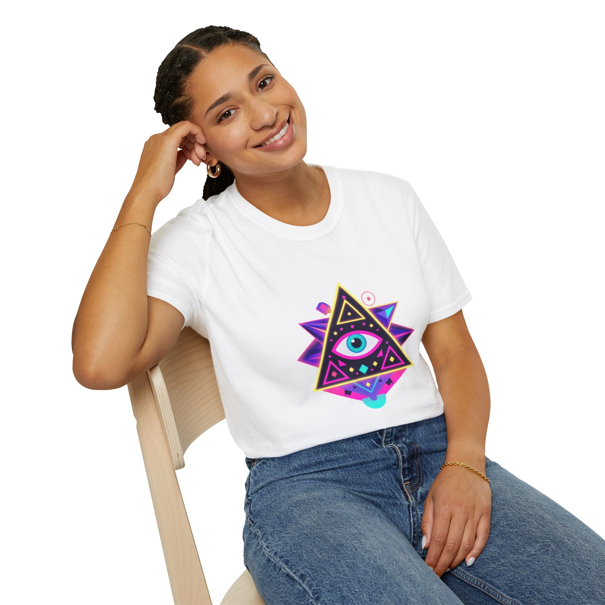 Mystical Eye Graphic Tee, Unisex Cosplay Shirt, Boho Style T-Shirt, Festival Wear, Spiritual Gift, Casual Everyday Top