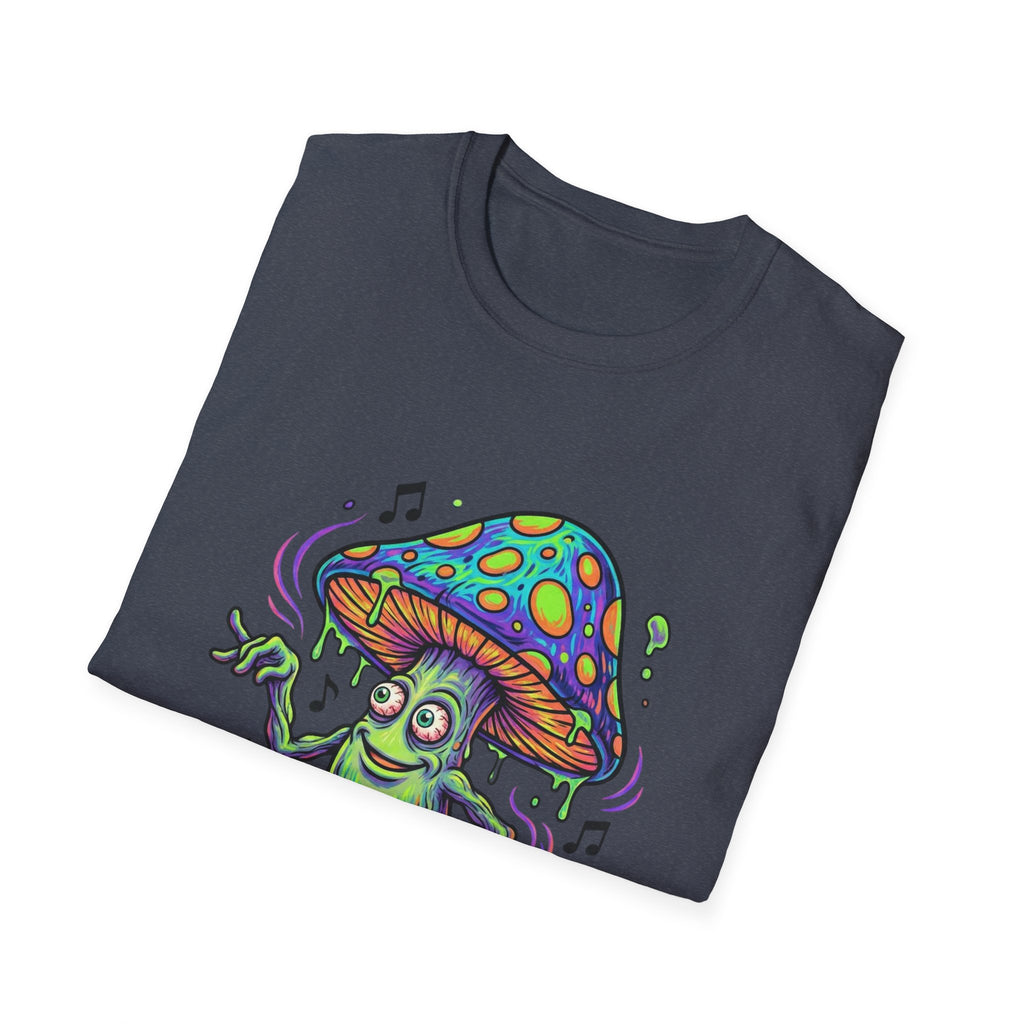 Psychedelic Mushroom Monster T-Shirt — Neon Trippy Fungi Graphic Tee