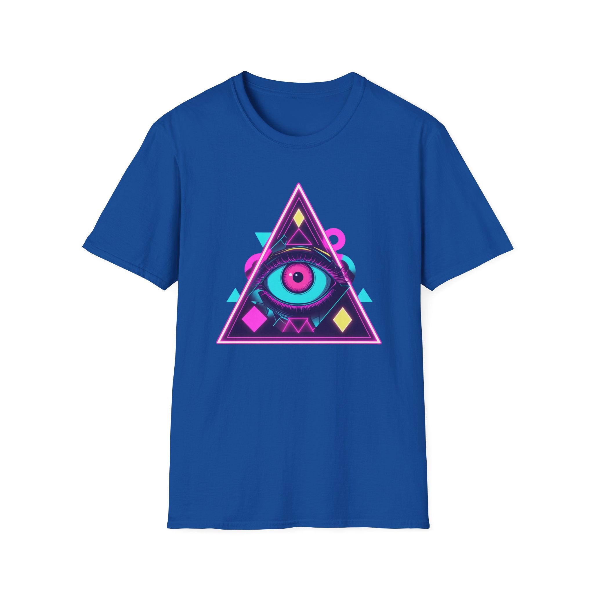 Mystical Eye Graphic T-Shirt | Unisex Softstyle Tee for Festival Wear, Casual Style, Gift, Streetwear, Unique Design