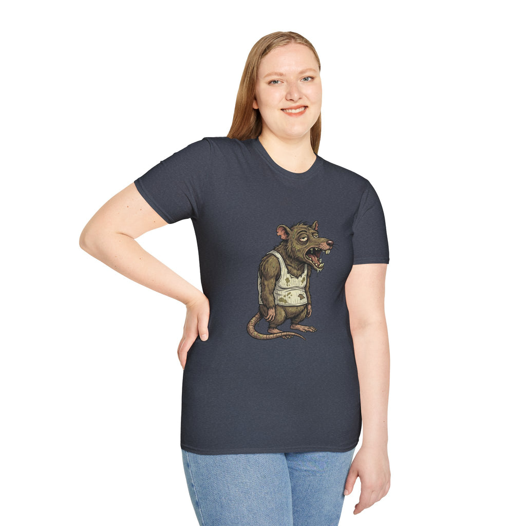 Rat Monster Graphic T-Shirt — Grungy Vintage Creature Art Tee