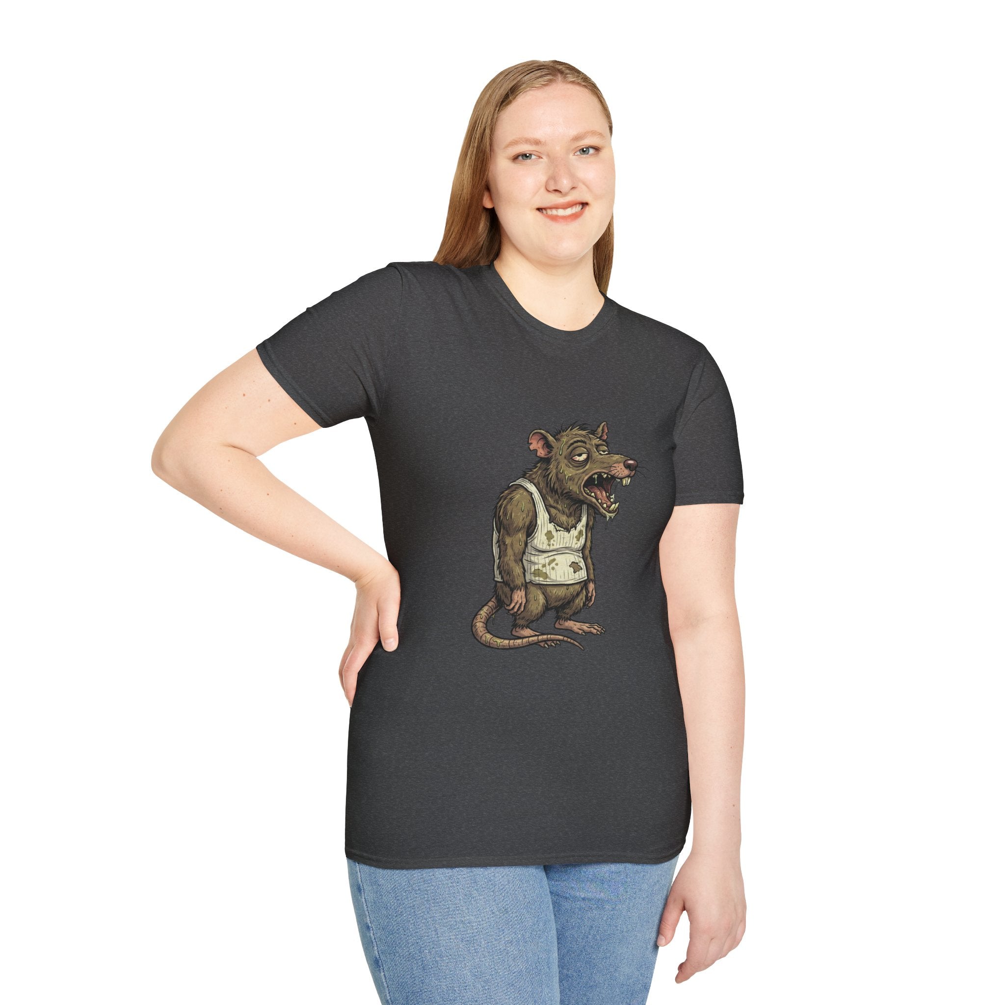 Rat Monster Graphic T-Shirt — Grungy Vintage Creature Art Tee