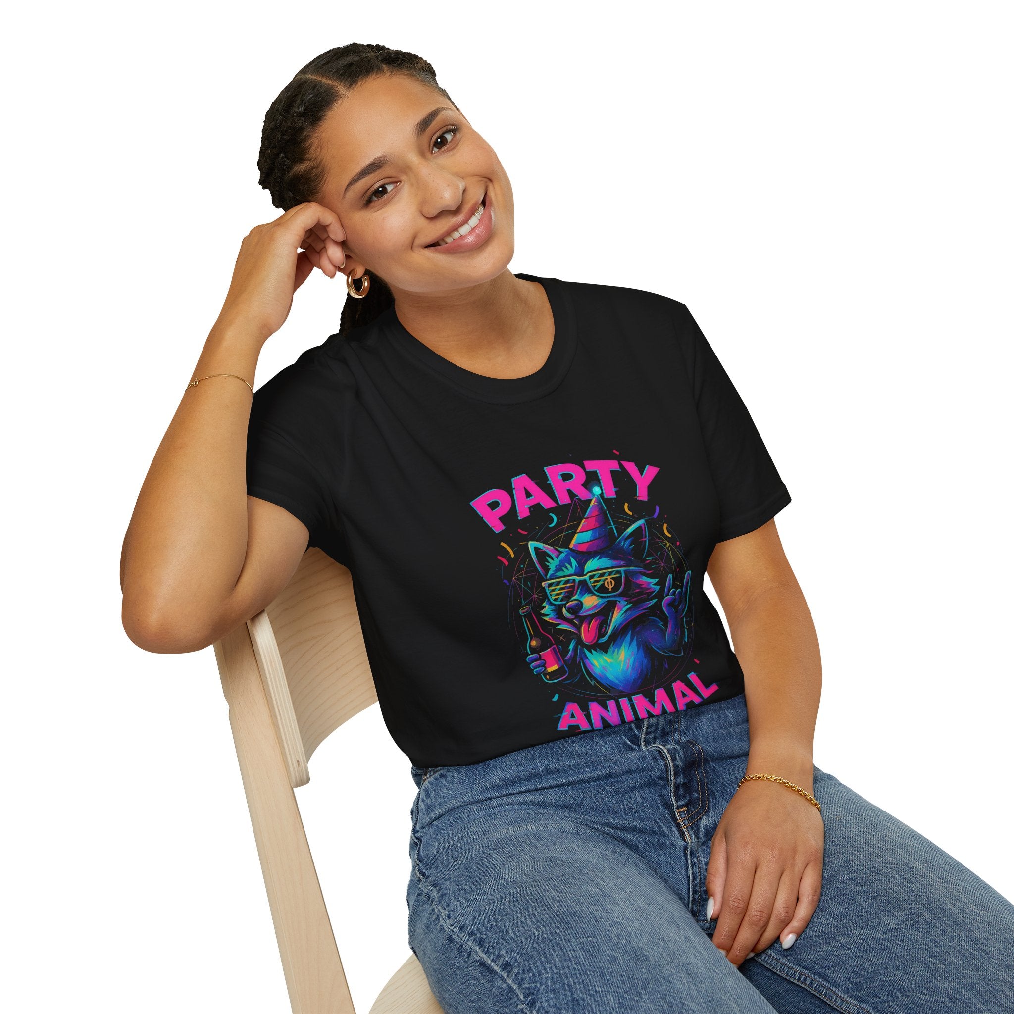 Party Animal Unisex T-Shirt | Fun Graphic Tee for Celebrations, Festivals, Birthdays, Gifts, and Party Lovers