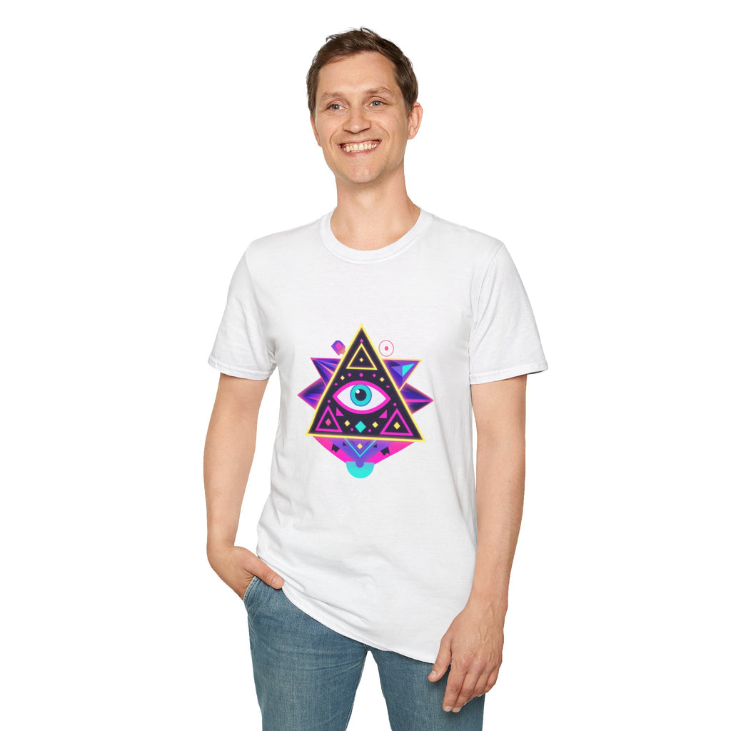 Mystical Eye Graphic Tee, Unisex Cosplay Shirt, Boho Style T-Shirt, Festival Wear, Spiritual Gift, Casual Everyday Top