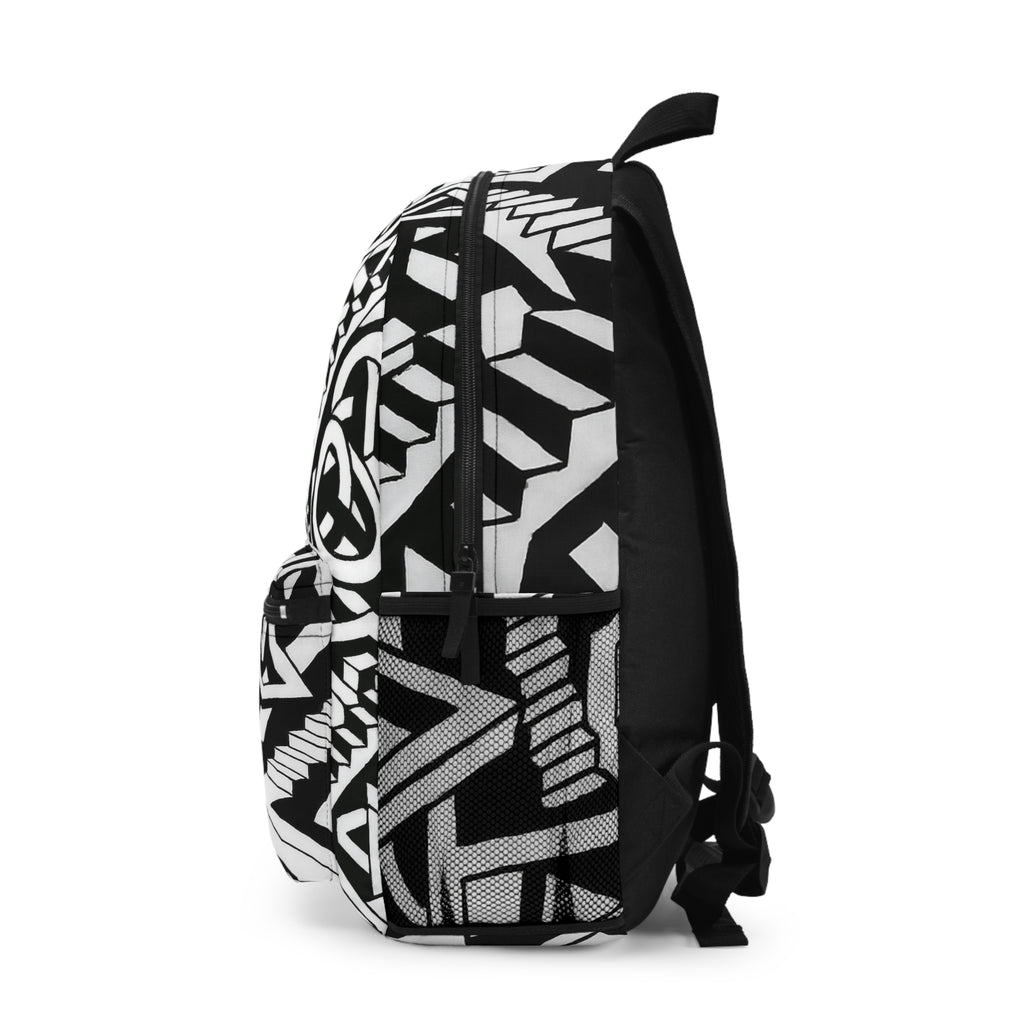 Trippy Black and White Backpack