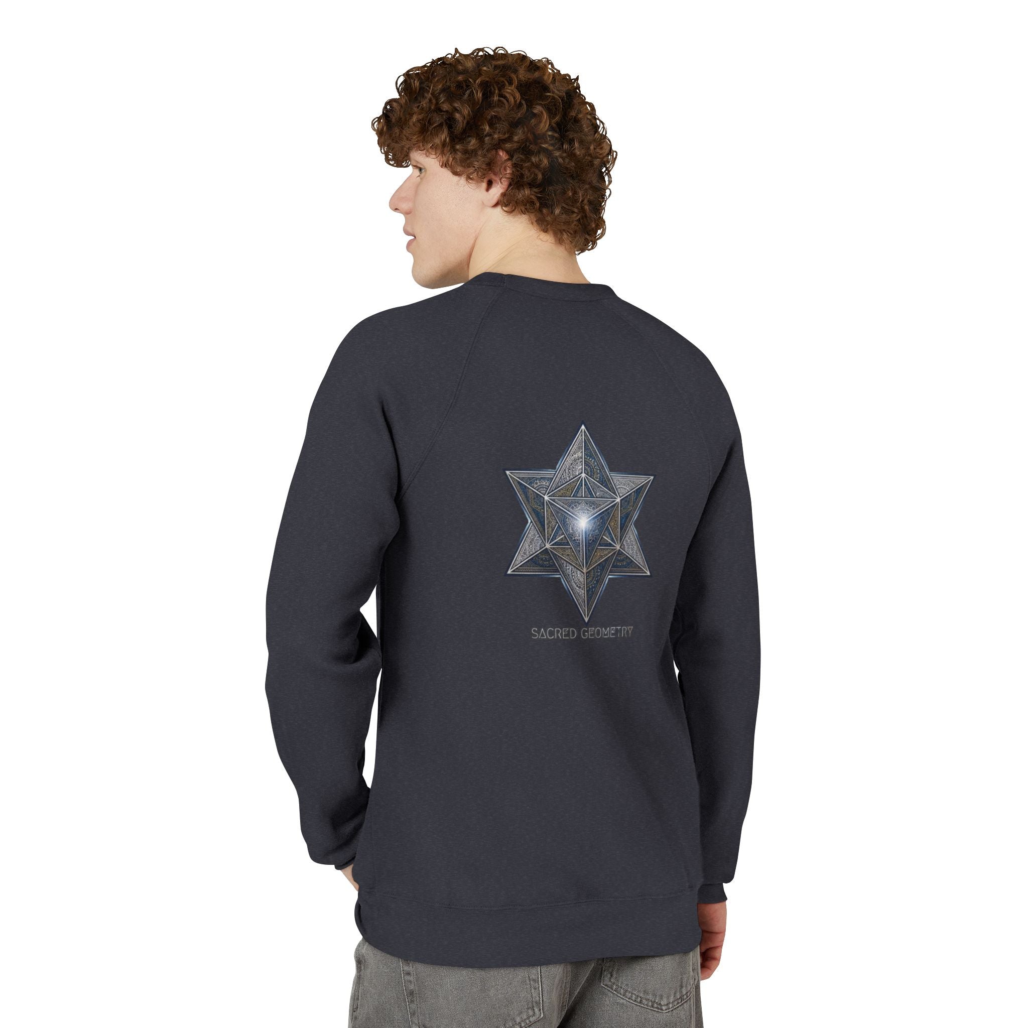 Sacred Geometry Star Sweatshirt - Mystic Merkabah Crewneck