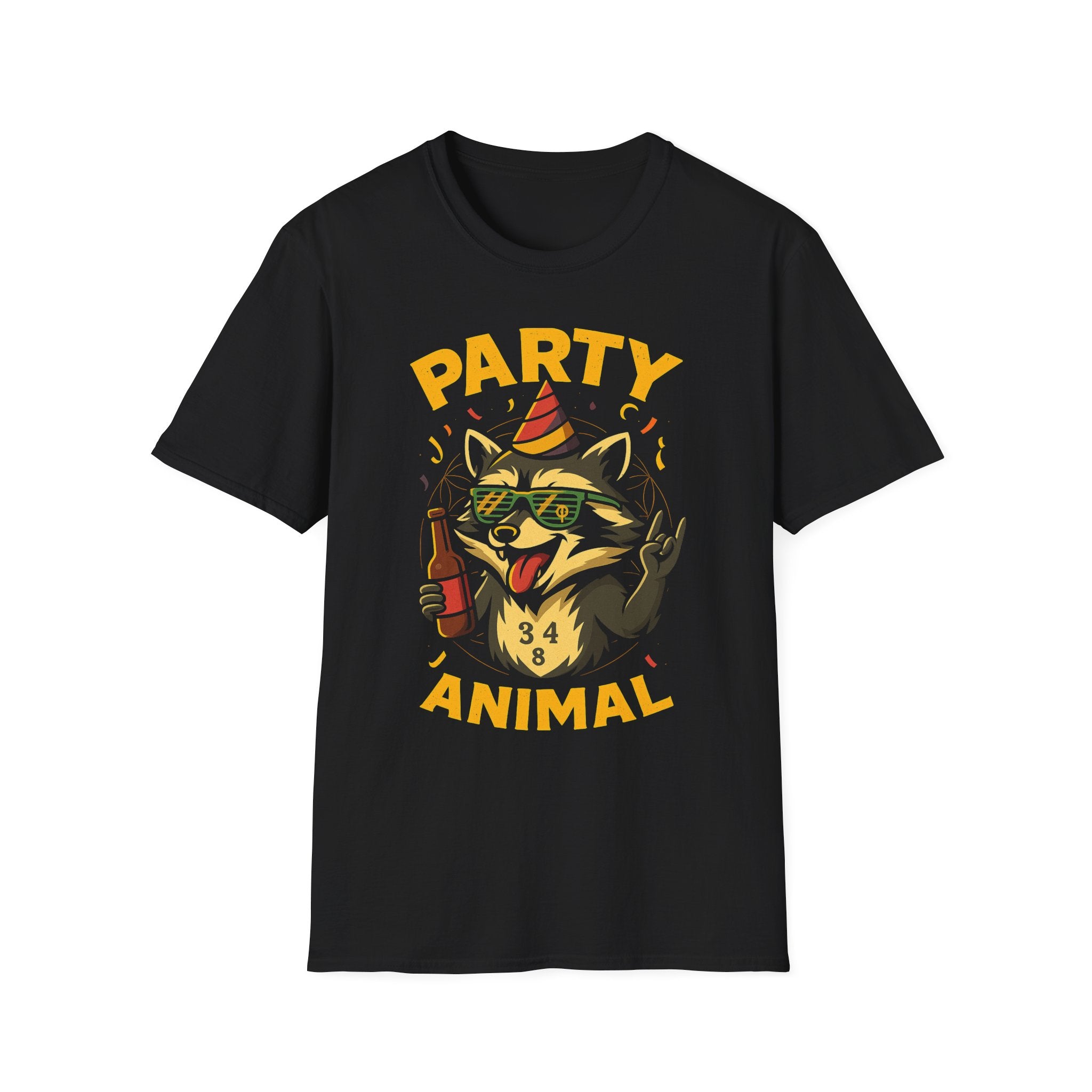 Party Animal Graphic Tee - Fun Unisex Softstyle T-Shirt for Celebrations, Birthdays, Events, Gifts