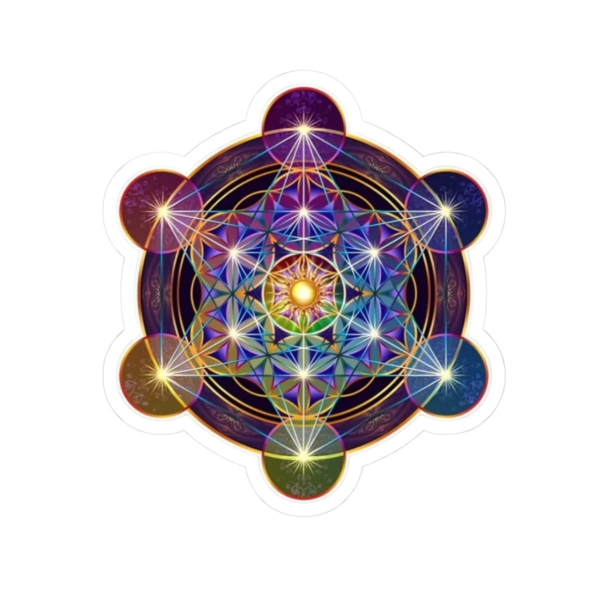 Vibrant Sacred Geometry Stickers for Spiritual Enthusiasts