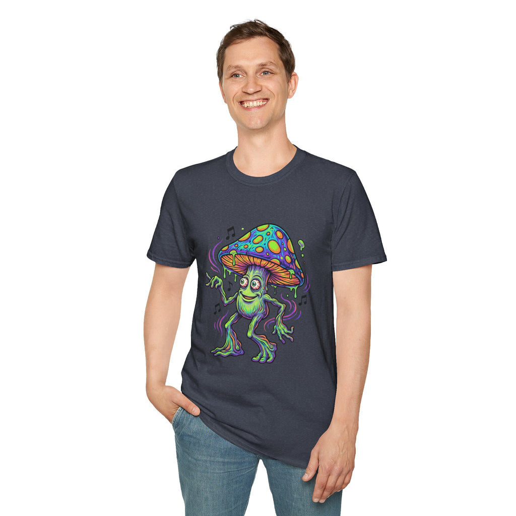 Psychedelic Mushroom Monster T-Shirt — Neon Trippy Fungi Graphic Tee