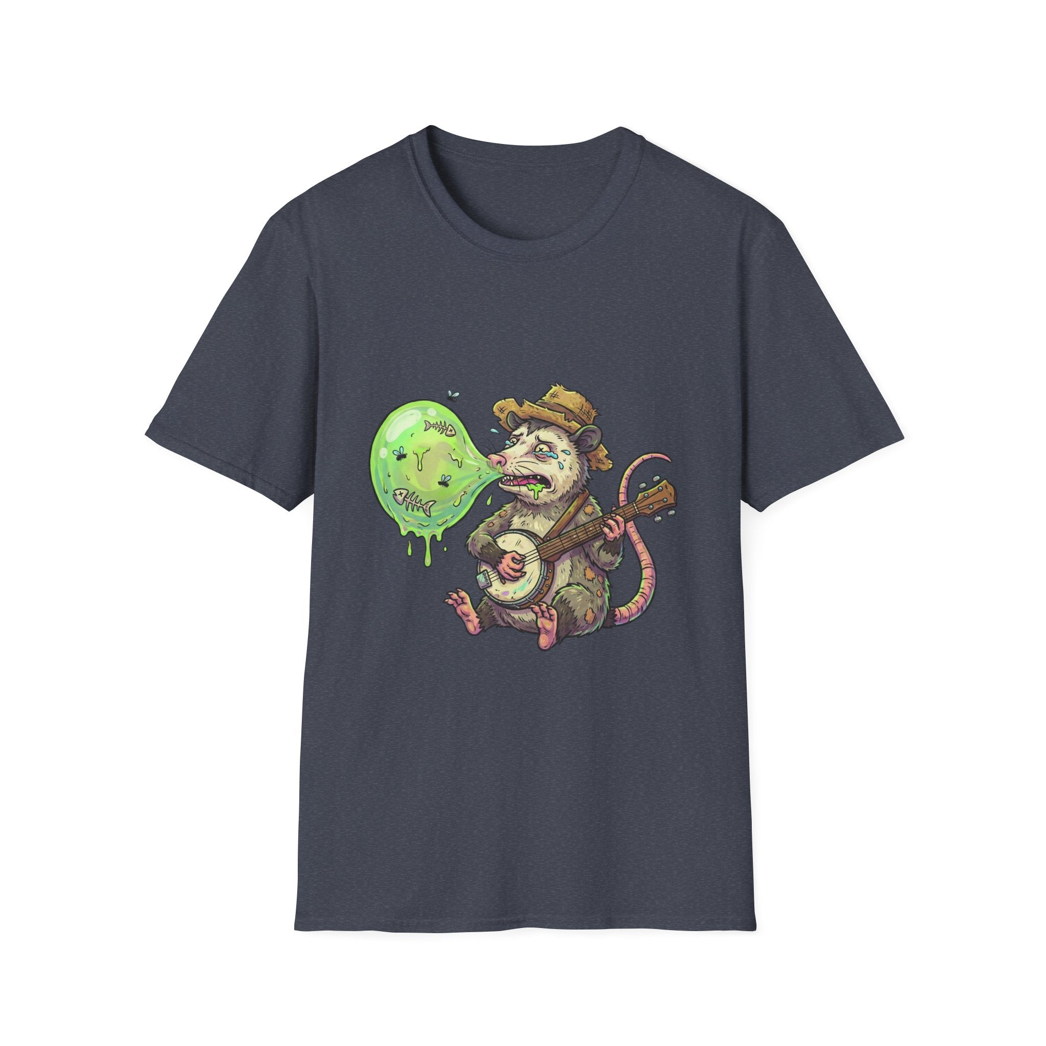 Ghost-Breath Possum T-Shirt — Creepy Cute Possum with Slime Bubble