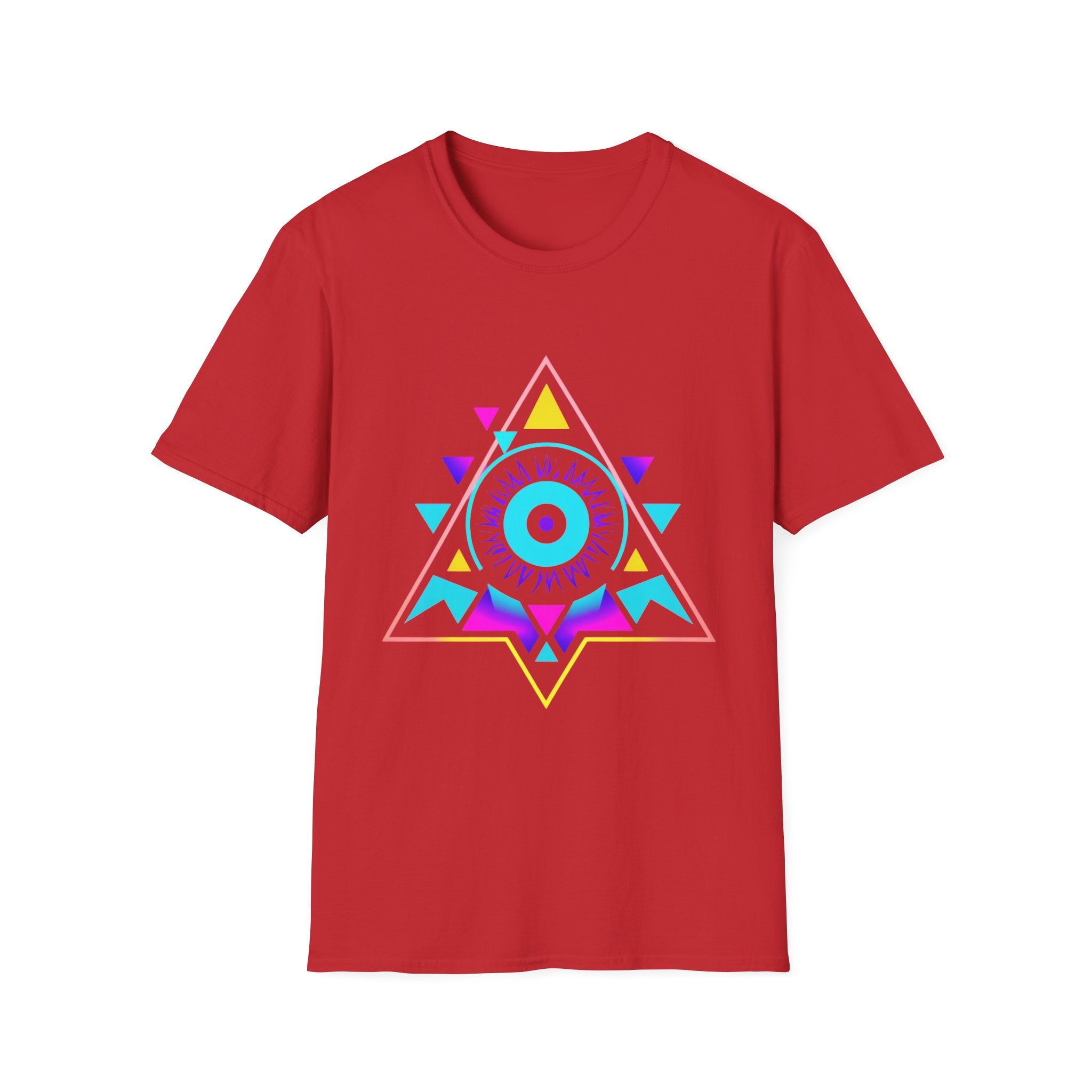 Vibrant Eye Graphic Unisex Softstyle T-Shirt, Bohemian Shirt, Festival Wear, Gift for Him/Her, Aesthetic Tee