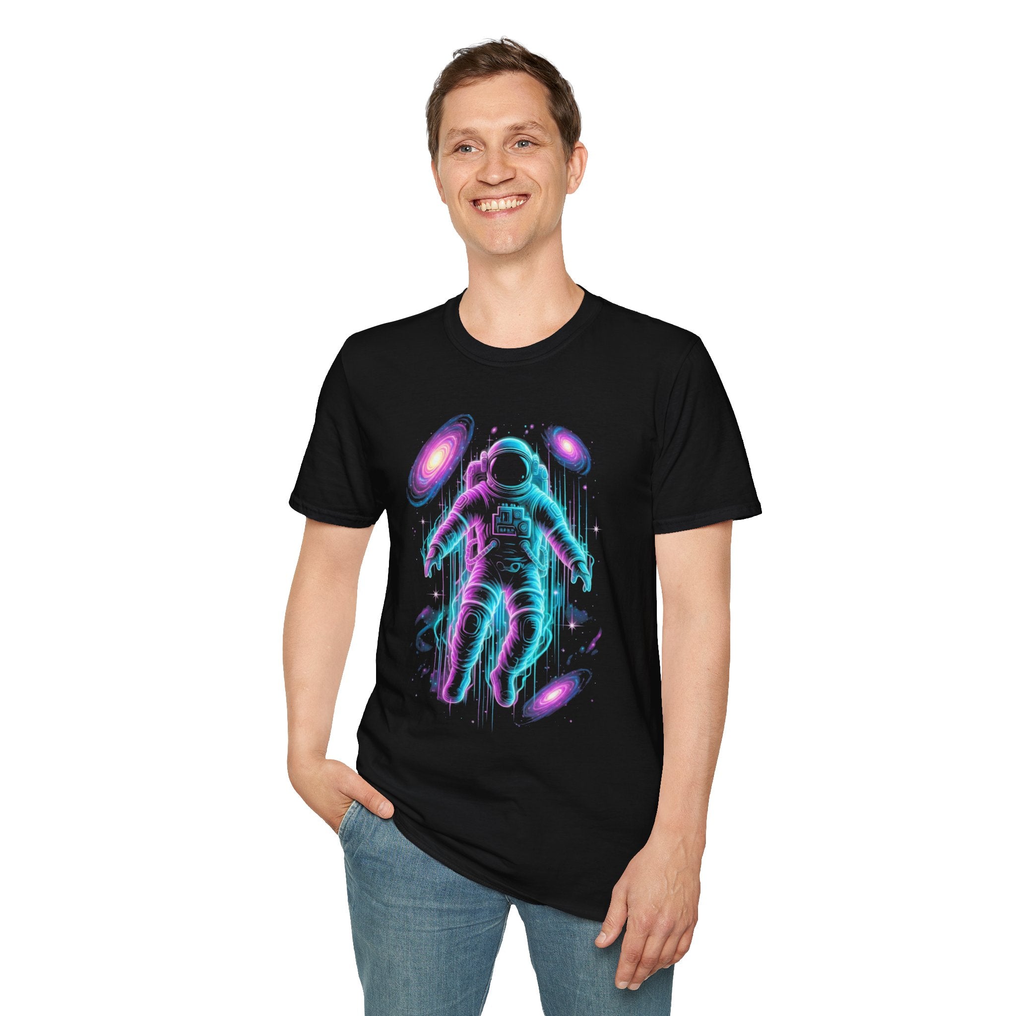 Galactic Astronaut T-Shirt | Unisex Softstyle Tee | Cosmic Space Lover Gift, Nerdy Fashion, Birthday Gift, Geeky Tee, Sci-Fi Apparel