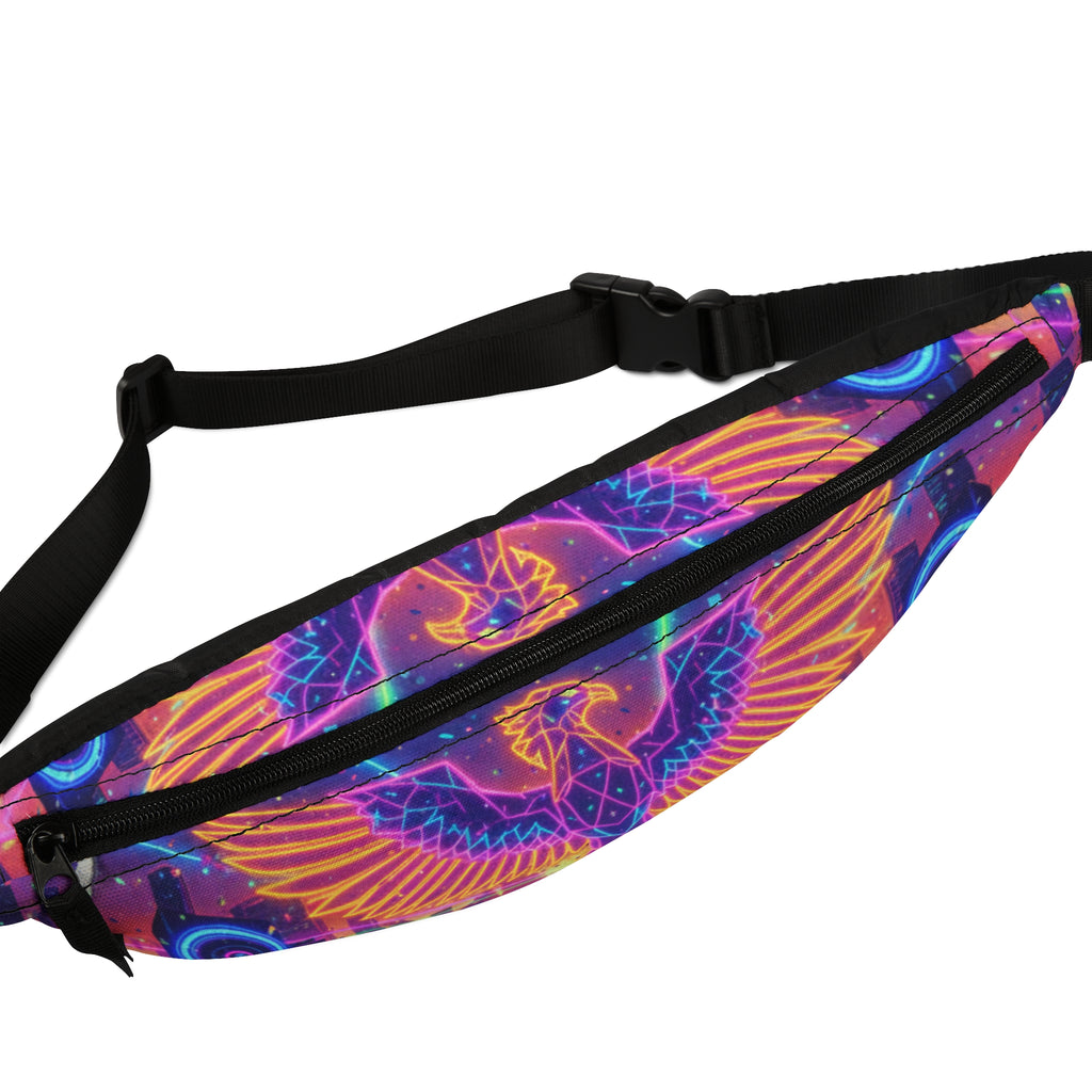 Vibrant Neon Eagle Fanny Pack - Perfect for Festivals