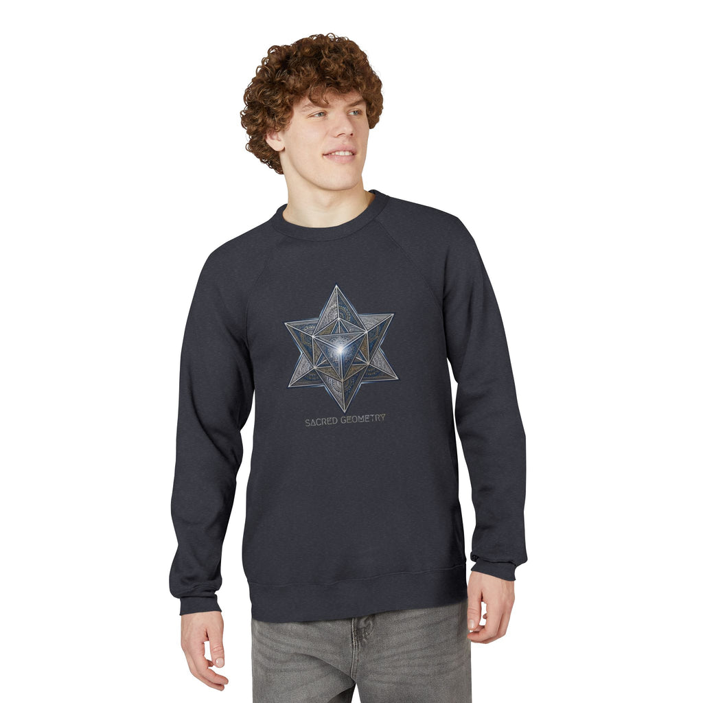 Sacred Geometry Star Sweatshirt - Mystic Merkabah Crewneck