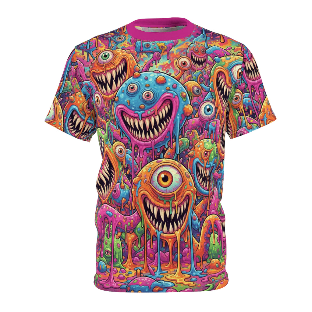 Psychedelic Drippy Monsters All-Over Print Tee