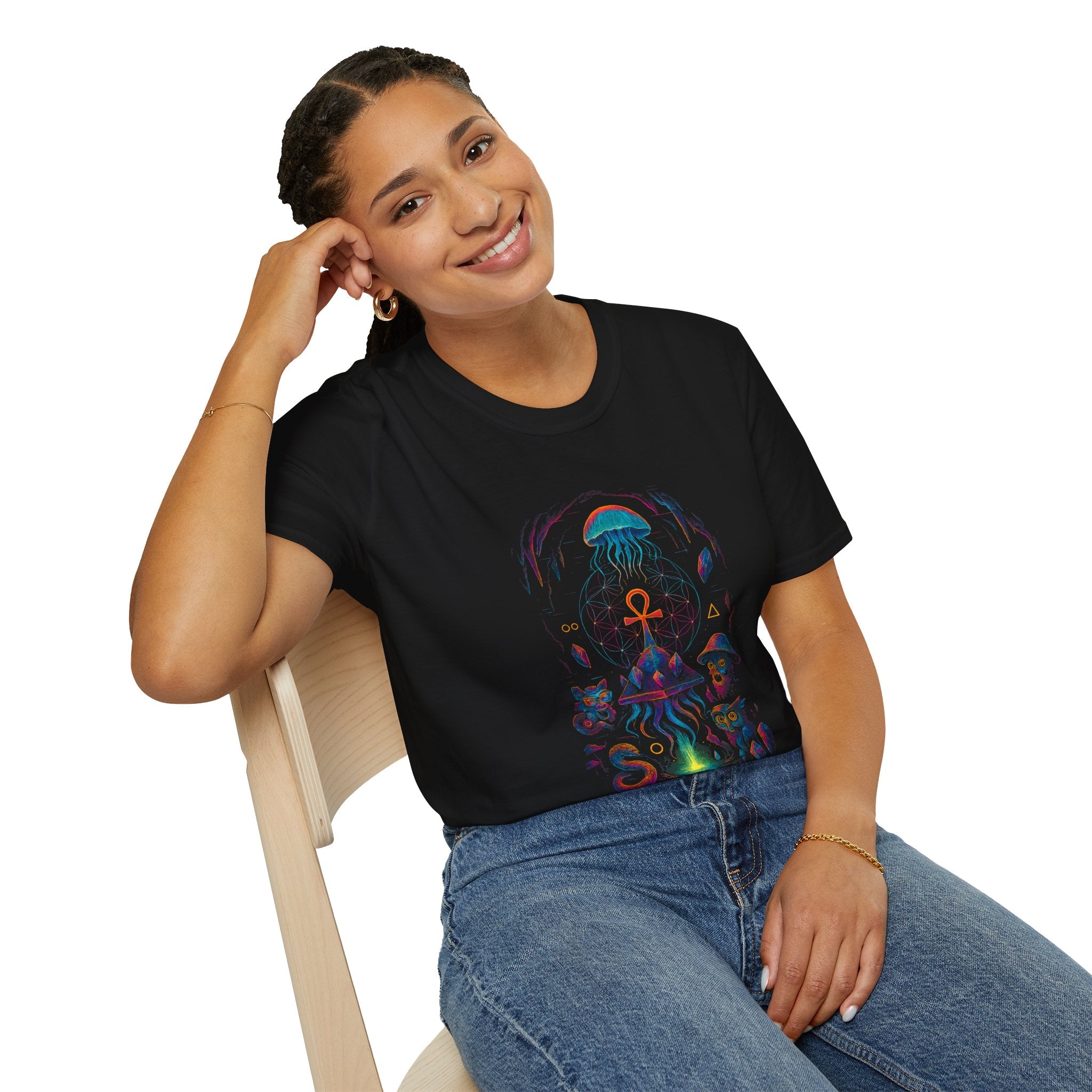 Mystical Universe T-Shirt | Boho Vibe, Unisex Tee, Psychedelic Design, Perfect Gift, Festival Wear, Casual Style