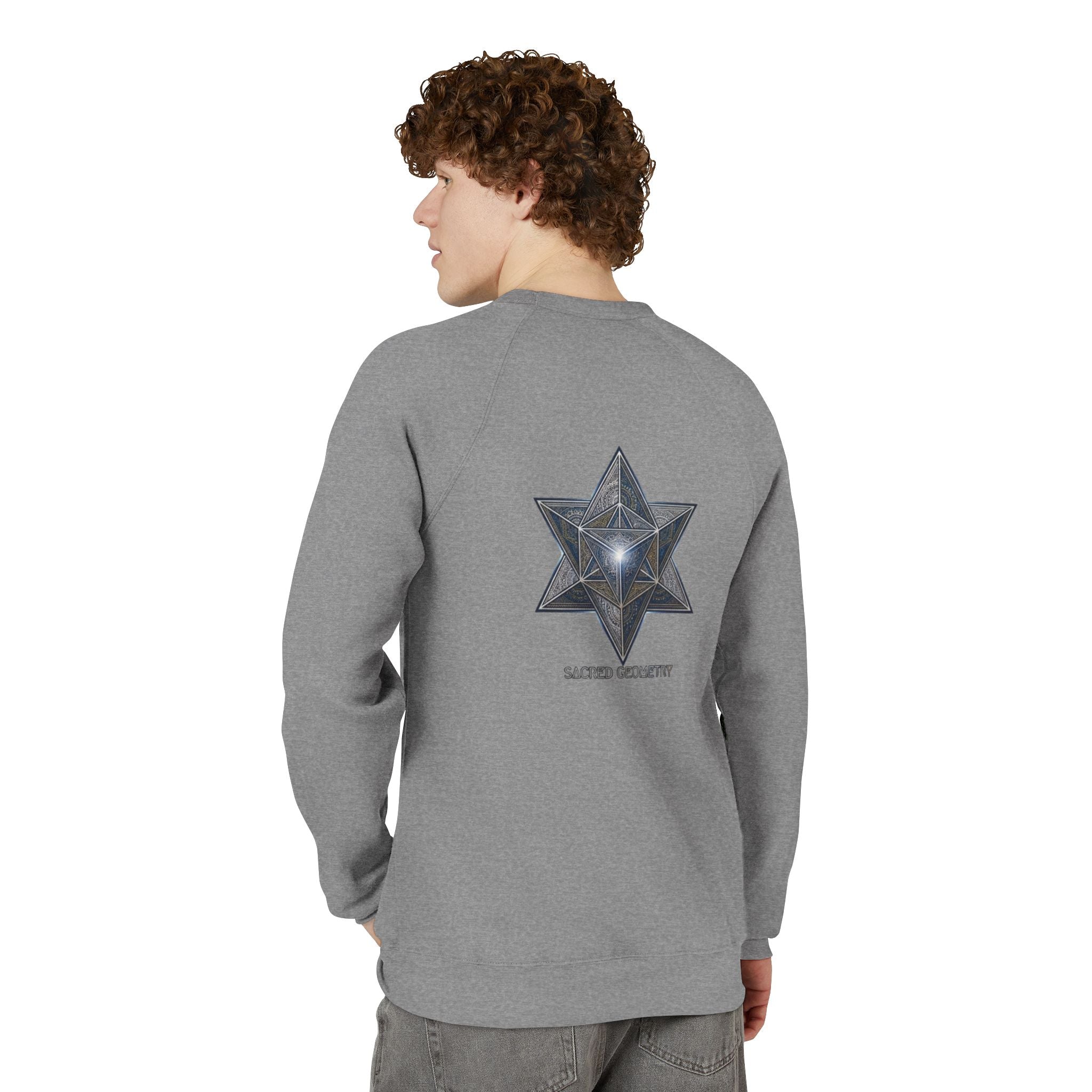 Sacred Geometry Star Sweatshirt - Mystic Merkabah Crewneck