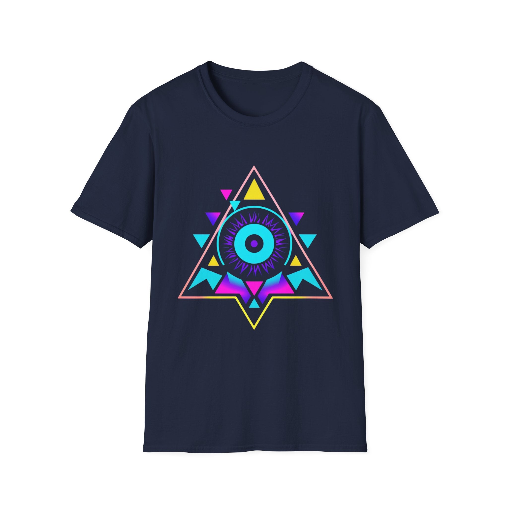 Vibrant Eye Graphic Unisex Softstyle T-Shirt, Bohemian Shirt, Festival Wear, Gift for Him/Her, Aesthetic Tee