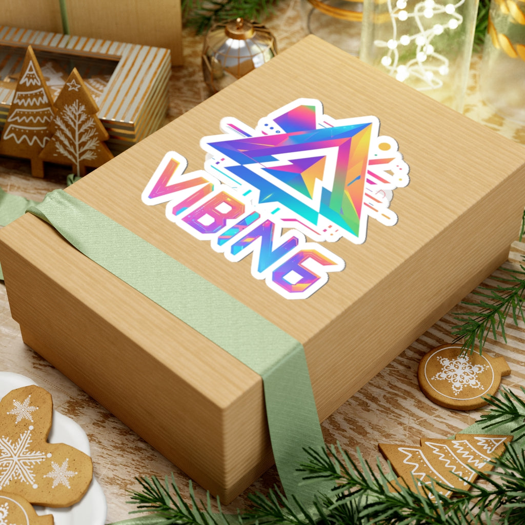 Vibing Stickers - Colorful Geometric Design, Perfect for Laptops, Journals, Water Bottles, Gifts, and More!