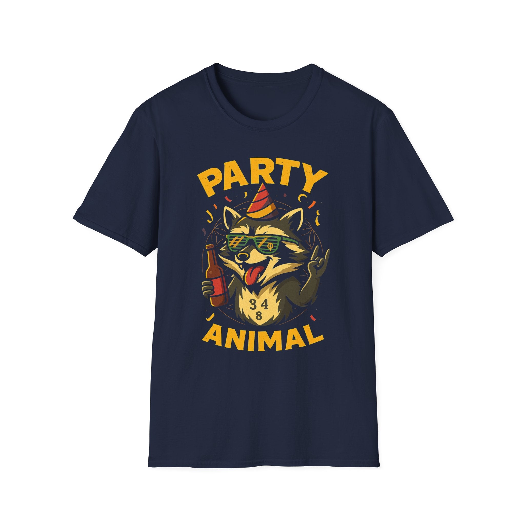 Party Animal Graphic Tee - Fun Unisex Softstyle T-Shirt for Celebrations, Birthdays, Events, Gifts