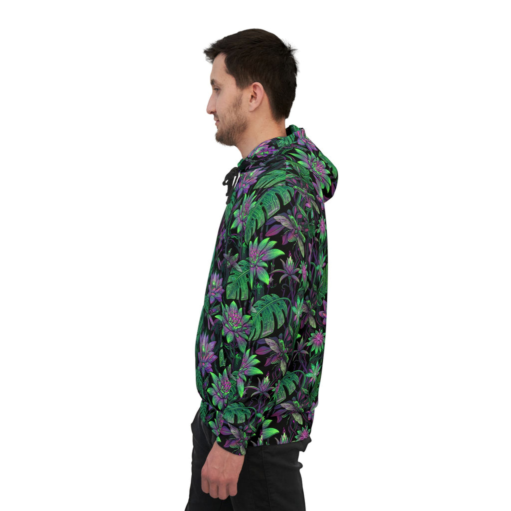 Tropical Lotus Athletic Hoodie — All-Over Print Floral Sports Hoodie