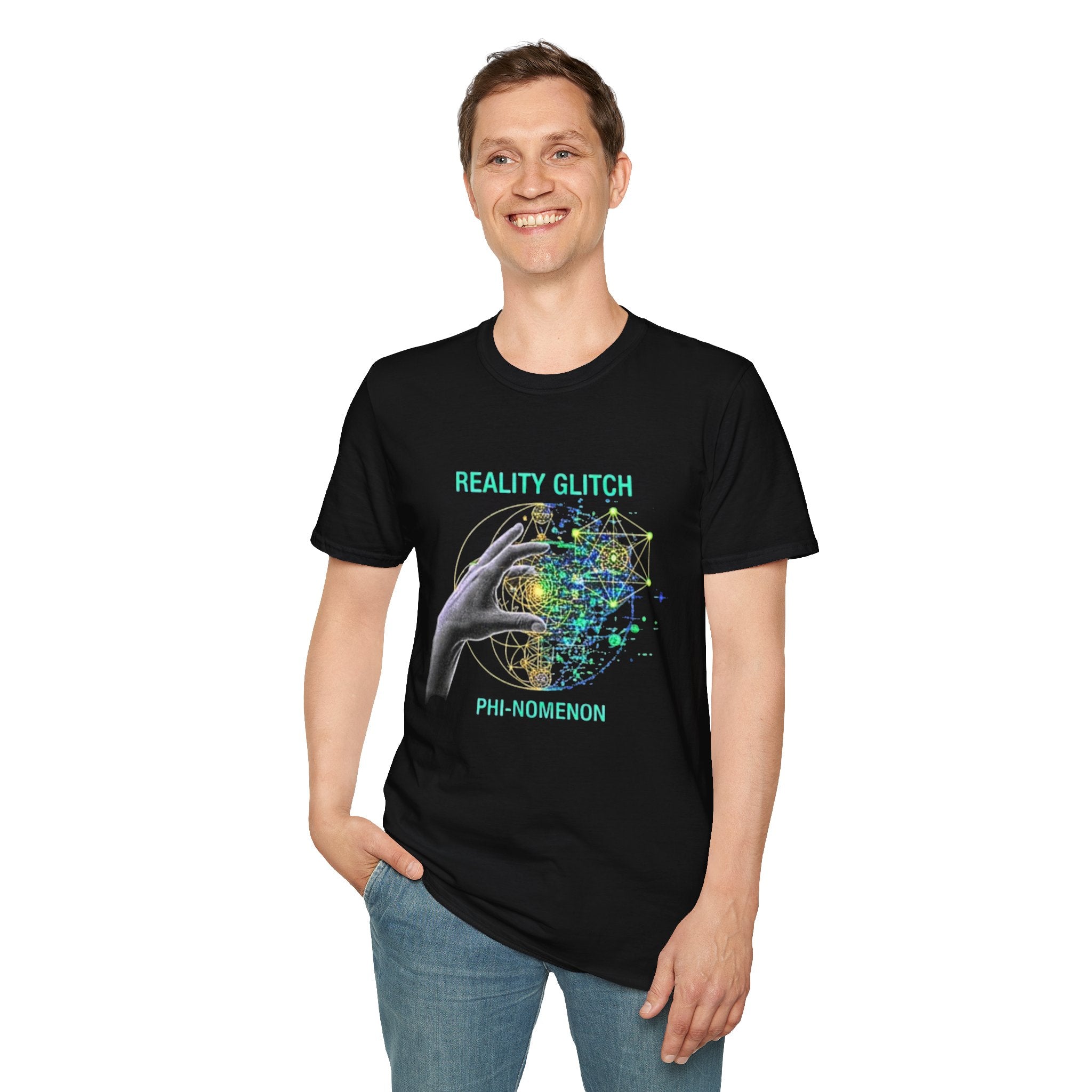 Reality Glitch T-Shirt, Unisex Graphic Tee, Cyberpunk Style Shirt, Cool Casual Wear, Gift for Tech Lovers, Retro Style Apparel