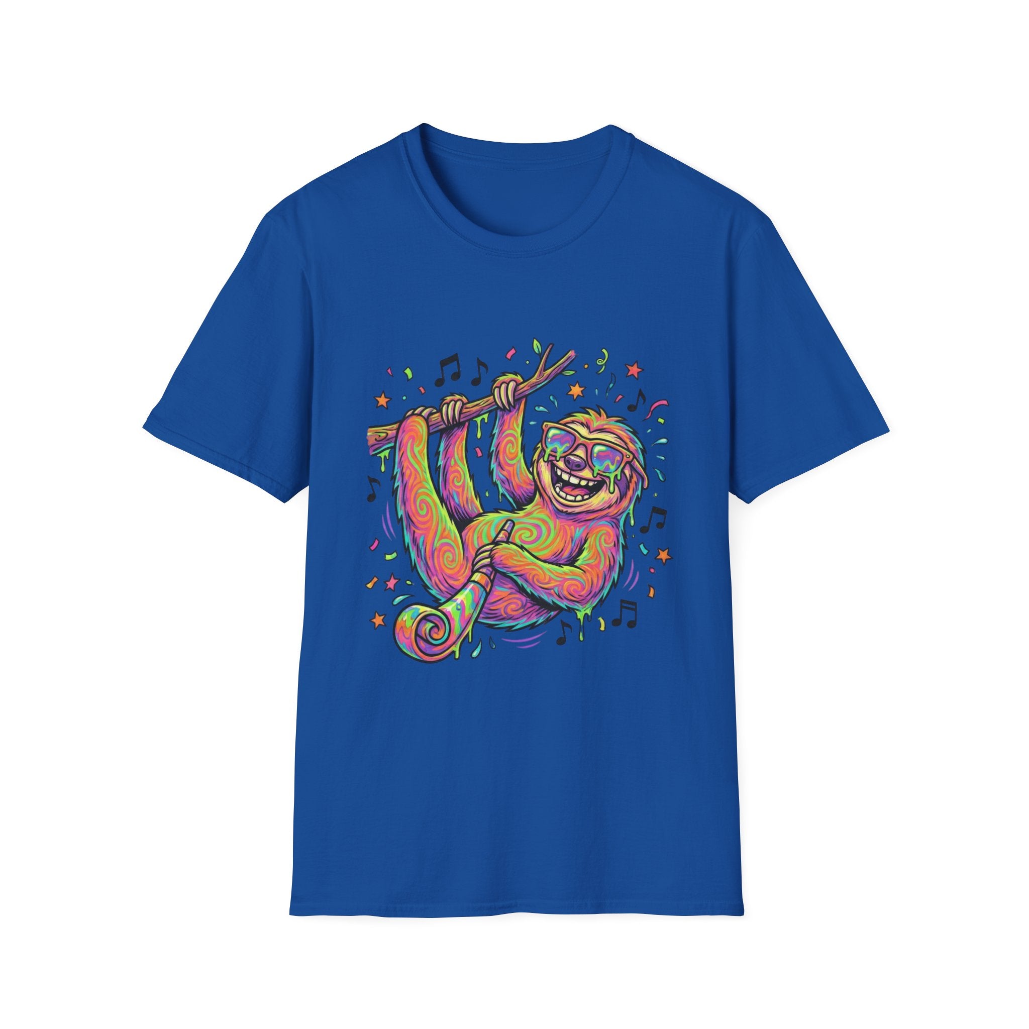 Neon Sloth T-Shirt — Psychedelic Rainbow Sloth Graphic Tee