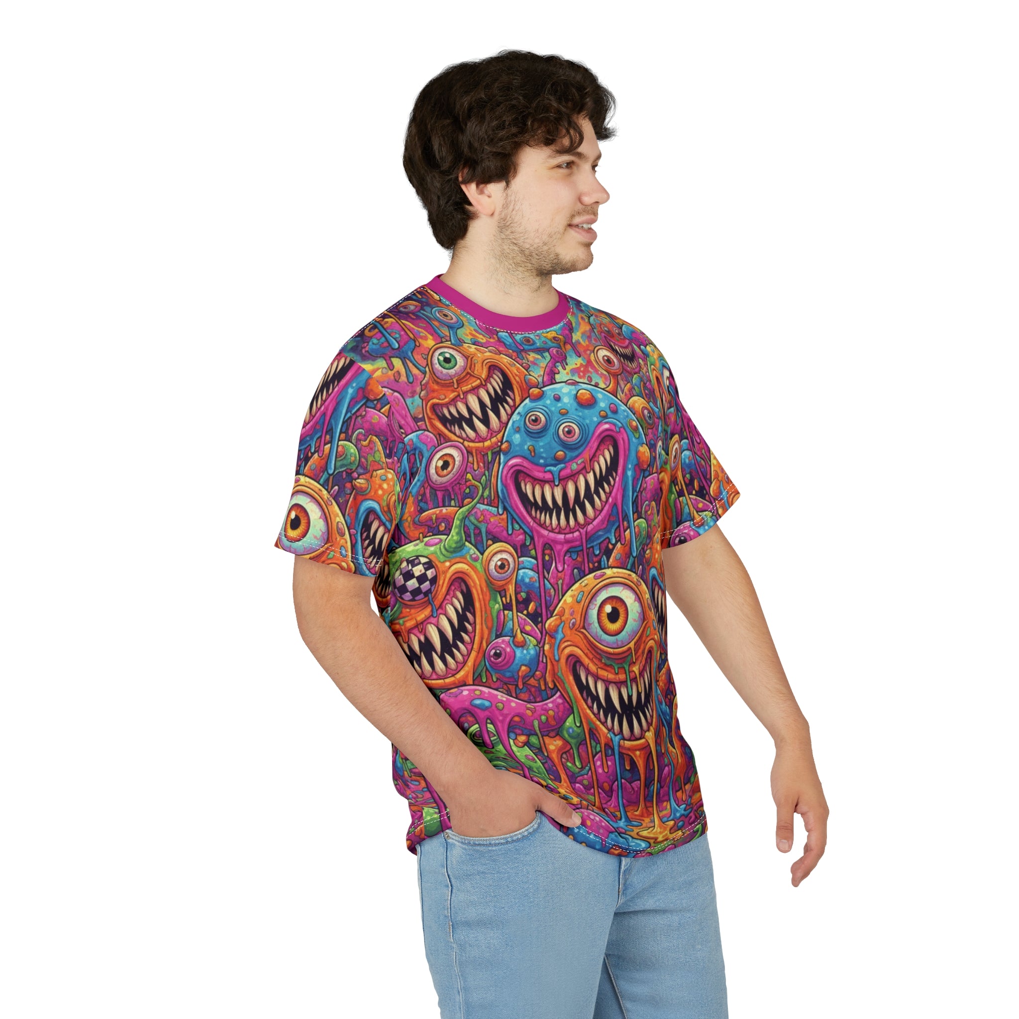 Psychedelic Drippy Monsters All-Over Print Tee