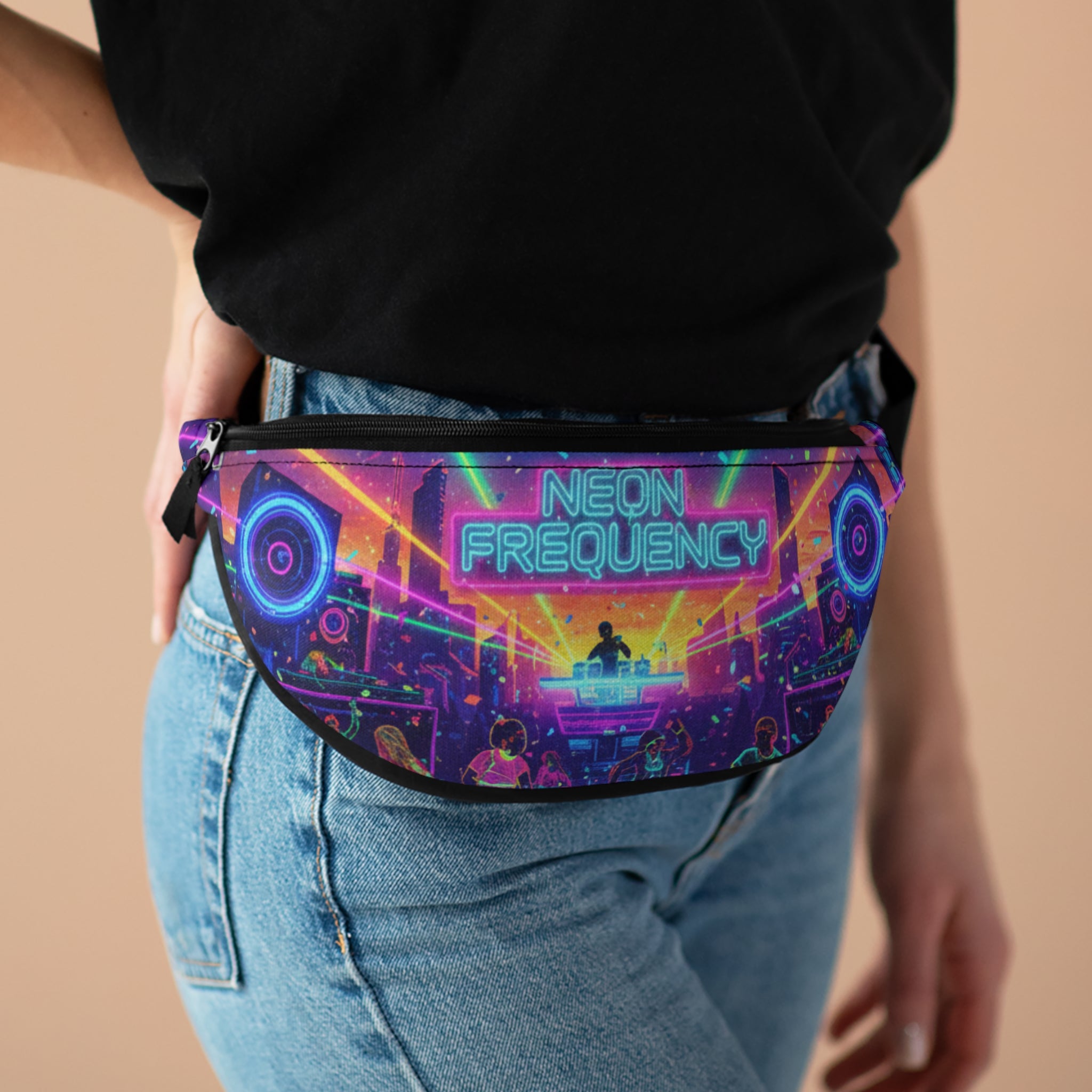 Neon Frequency Fanny Pack
