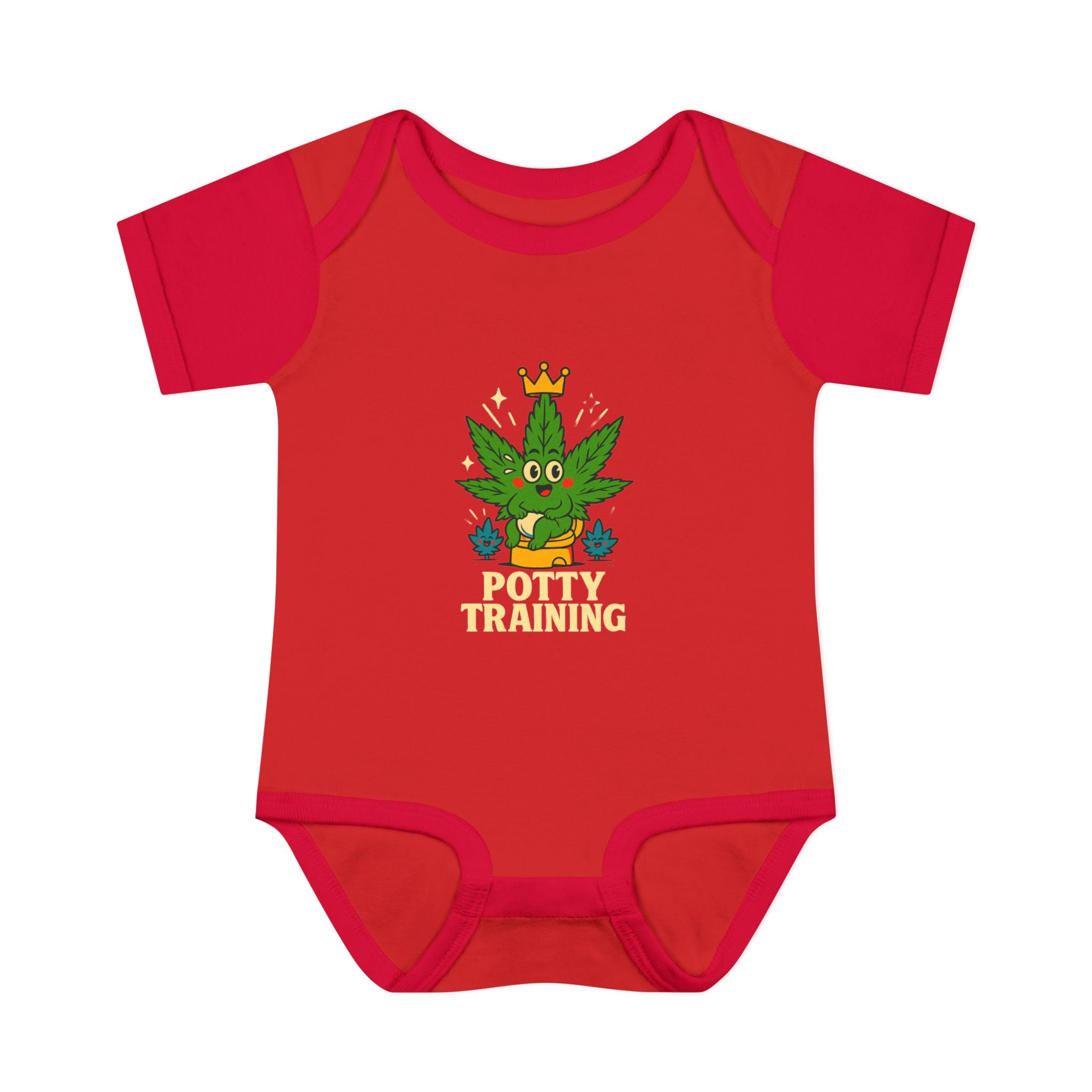 Potty Training Baby Bodysuit - Cute Cannabis Theme for New Parents