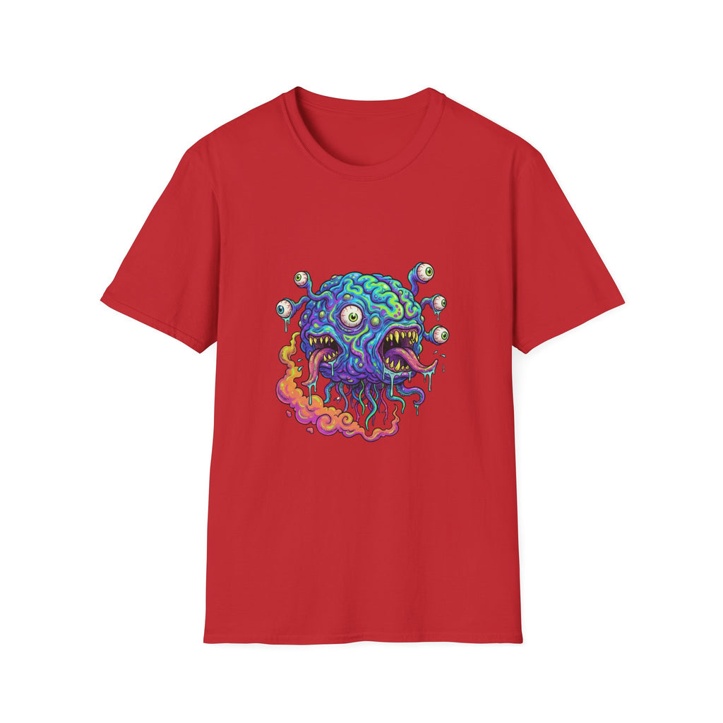 Psychedelic Monster T-Shirt — Colorful Eyeball Brain Graphic Tee