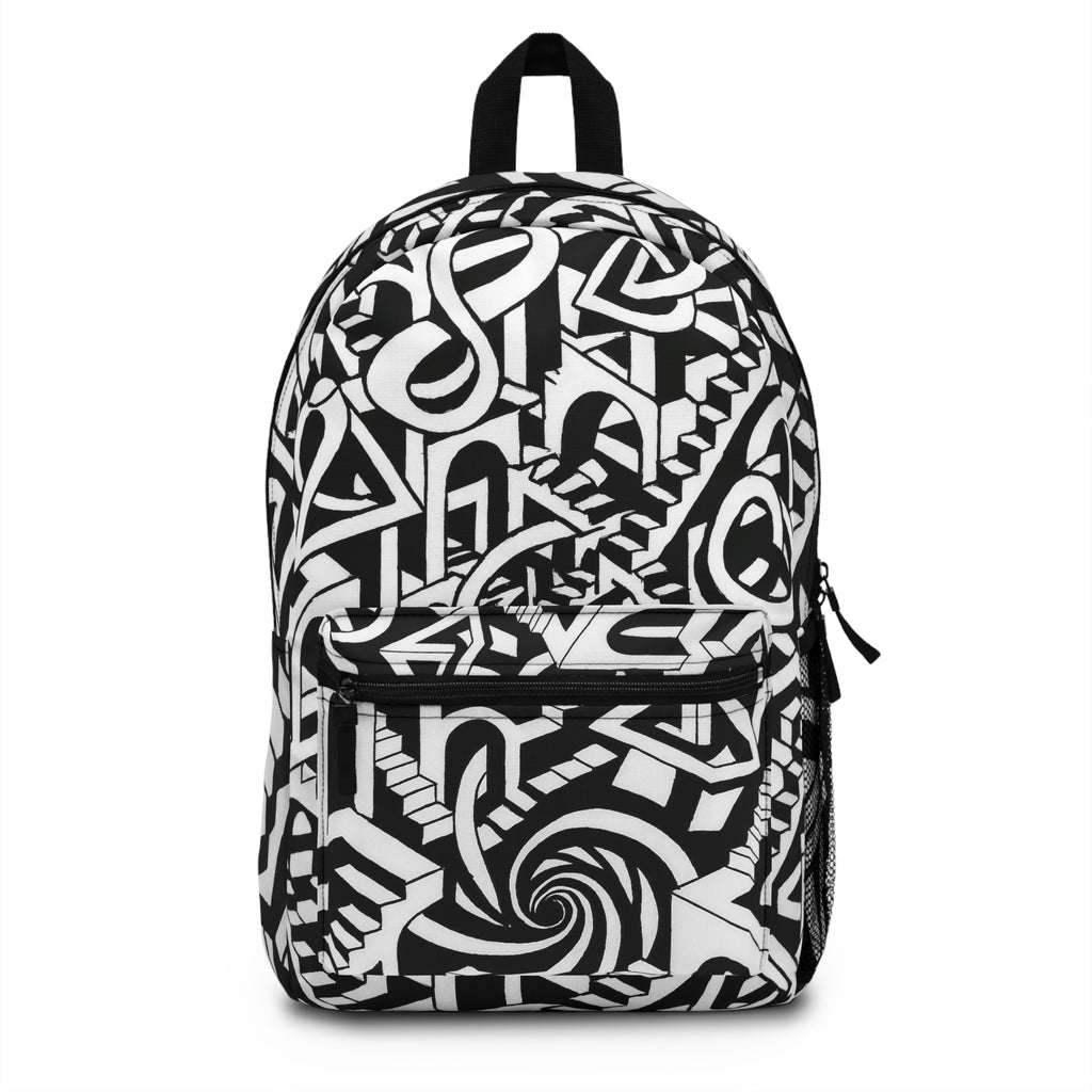Trippy Black and White Backpack