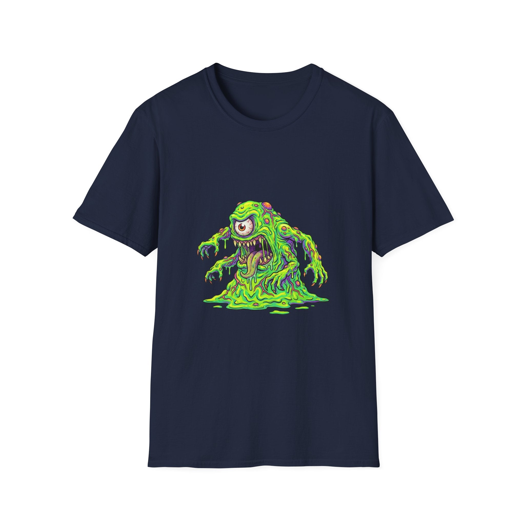 Monster Slime T-Shirt — Neon One-Eyed Ooze Graphic Tee
