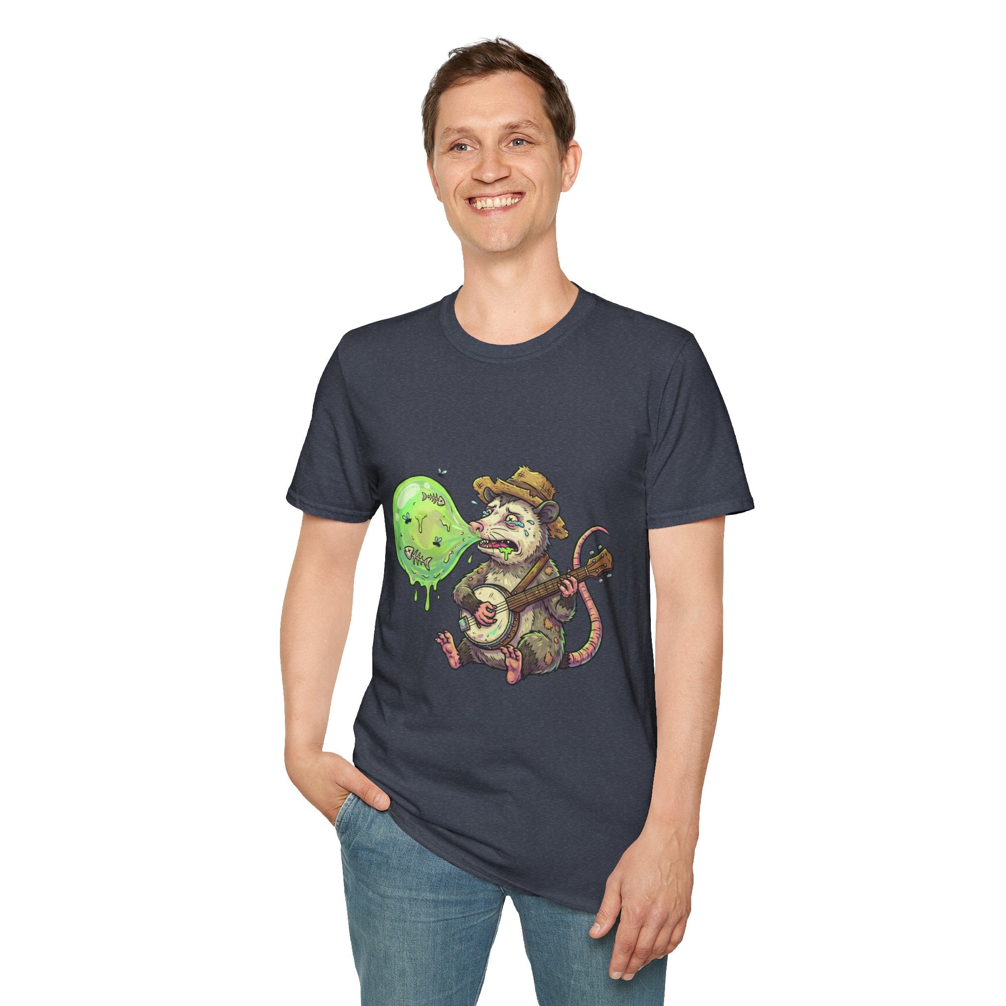 Ghost-Breath Possum T-Shirt — Creepy Cute Possum with Slime Bubble